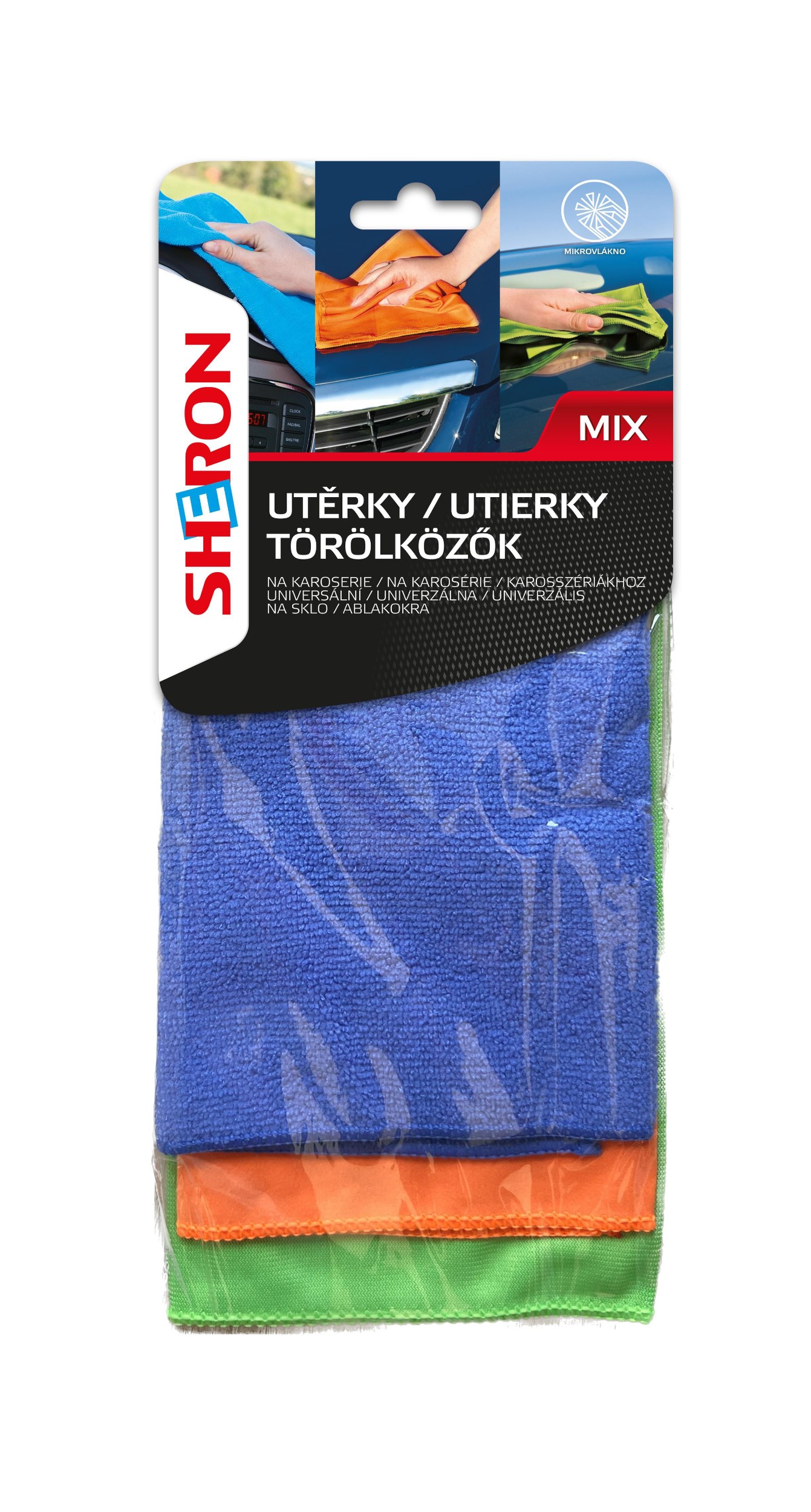 Auto-moto - Sheron Utěrka z mikrovlákna 3 ks - mix