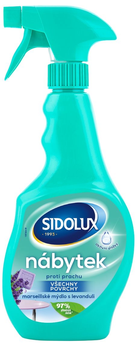 Drogerie a kosmetika - Sidolux M proti prachu marseill soap with lavender 400 ml