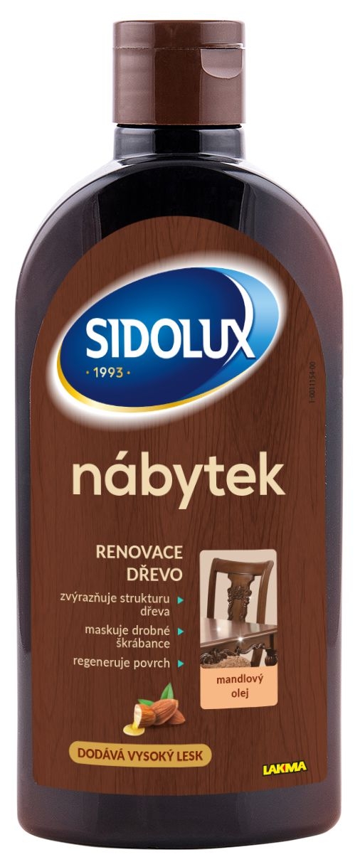 Drogerie a kosmetika - Sidolux Renovač mléko na nábytek Mandle 300 ml