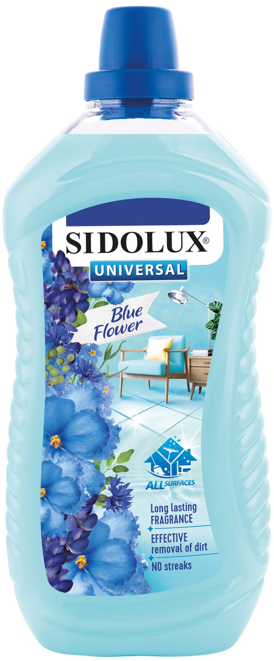 Drogerie a kosmetika - Sidolux Universal soda power s vůní blue flower 1 l