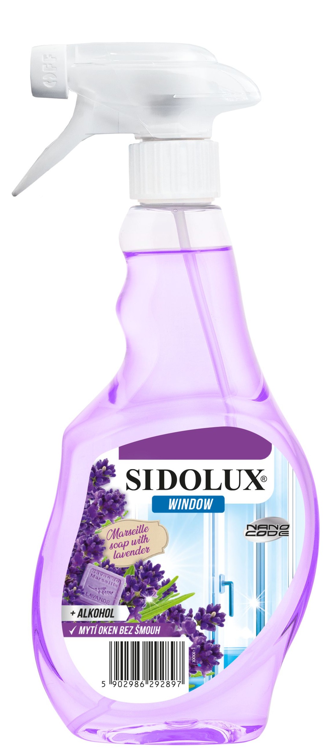 Sidolux window nano code marseill soap with lavender 500 ml-1