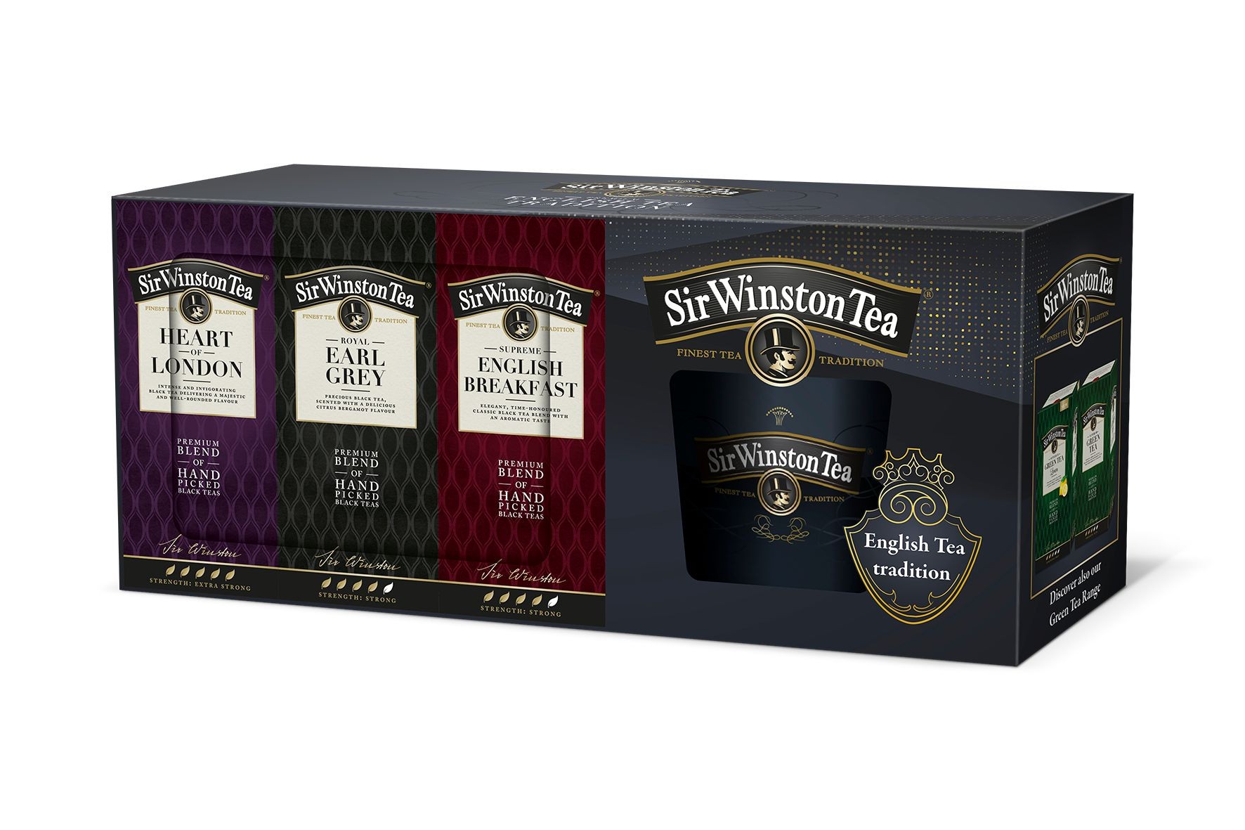 Nápoje - Sir Winston Tea Dárkové balení + hrnek 60 sáčků 111 g