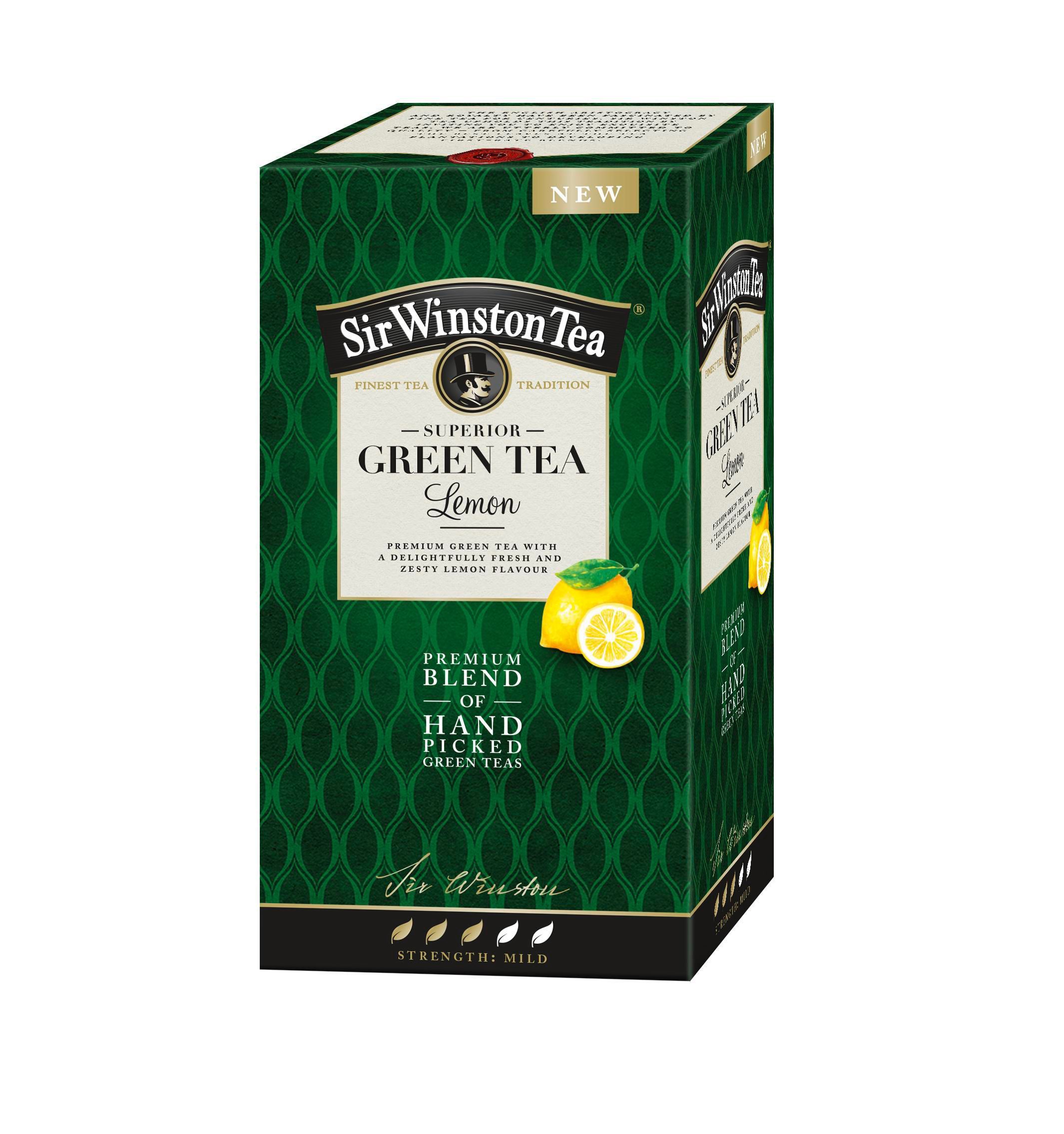 Nápoje - Sir Winston Tea Green Tea Lemon 20 sáčků 35g