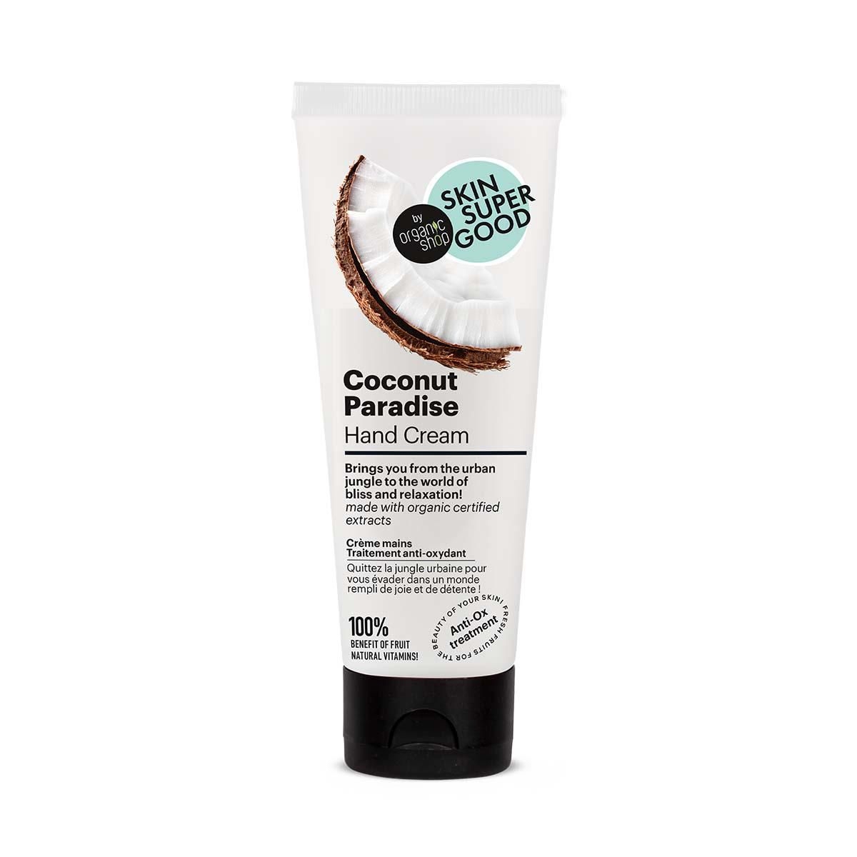 Drogerie a kosmetika - SKIN SUPER GOOD Krém na ruce Kokosový ráj 75 ml