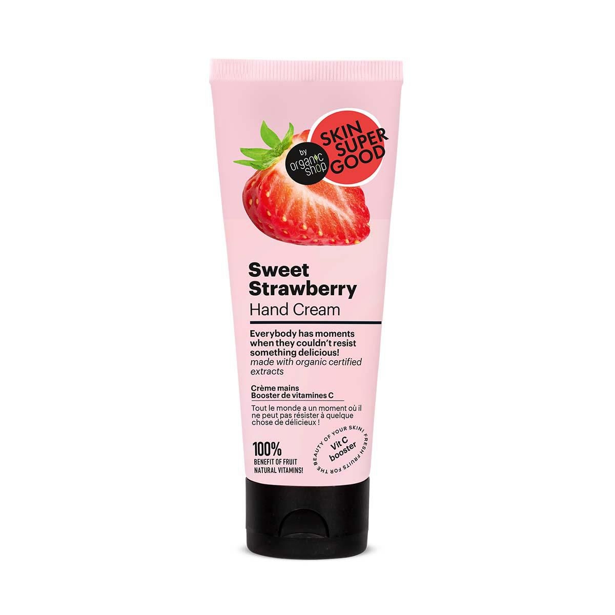 Drogerie a kosmetika - SKIN SUPER GOOD Krém na ruce Sladká jahoda 75 ml
