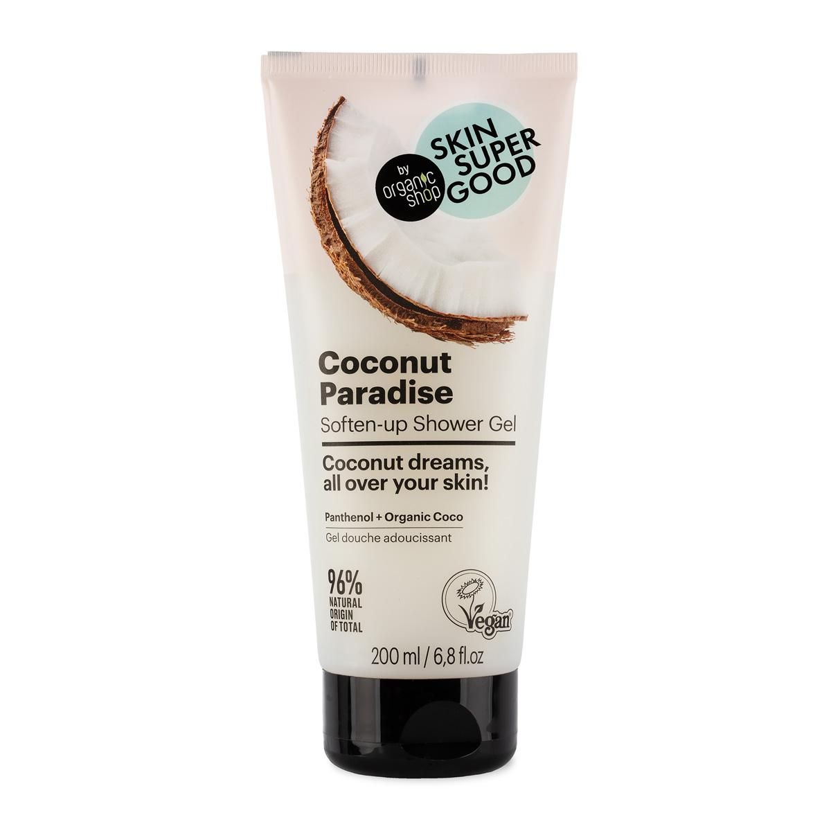 Drogerie a kosmetika - SKIN SUPER GOOD Sprchový gel Kokosový ráj 200 ml