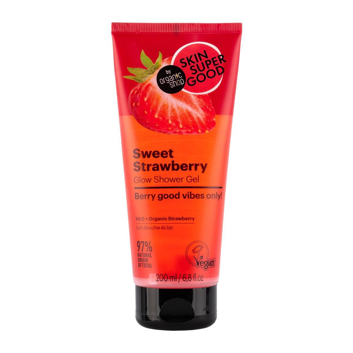 Drogerie a kosmetika - SKIN SUPER GOOD Sprchový gel Sladká jahoda 200 ml