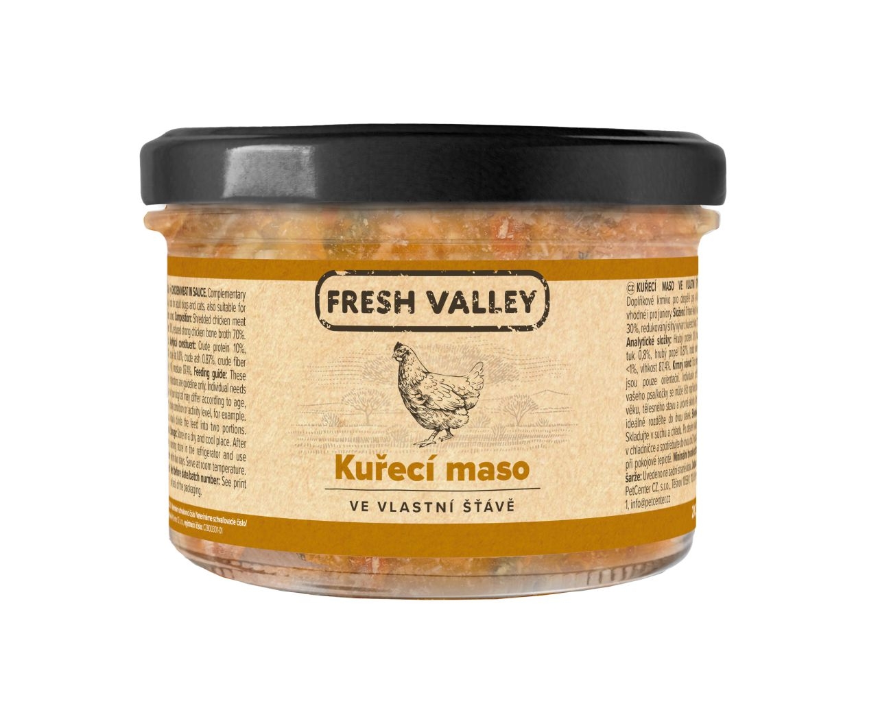 Svět zvířat - Sklenice Fresh Valley kuřecí maso ve vlastní šťávě 200g