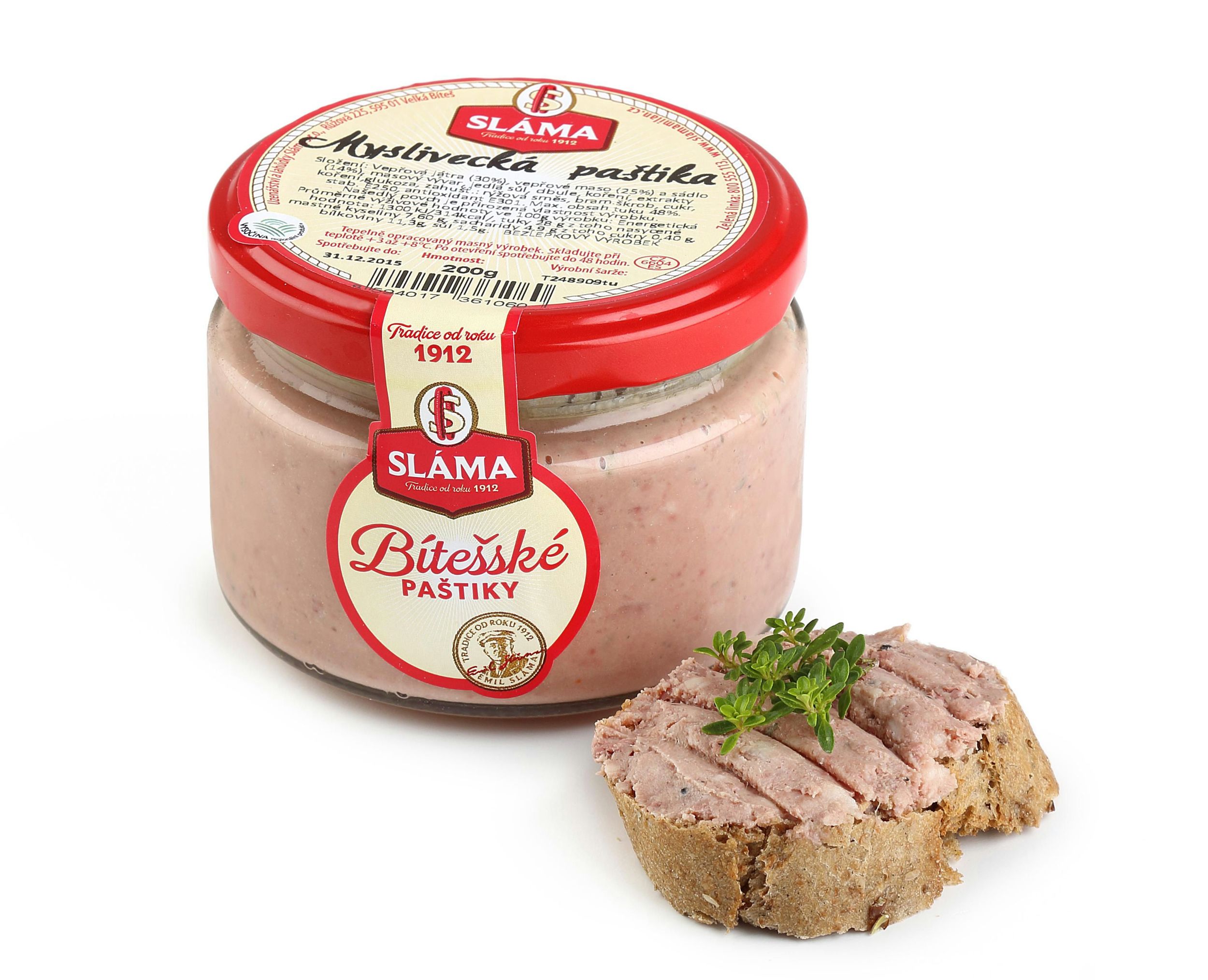 Uzeniny a lahůdky - Sláma Myslivecká paštika 200g