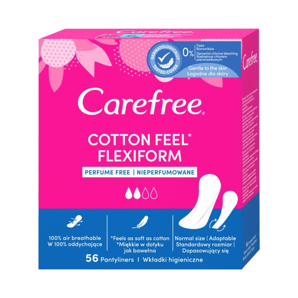 Drogerie a kosmetika - Slipové vložky Carefree® Cotton Feel* Normal Flexiform