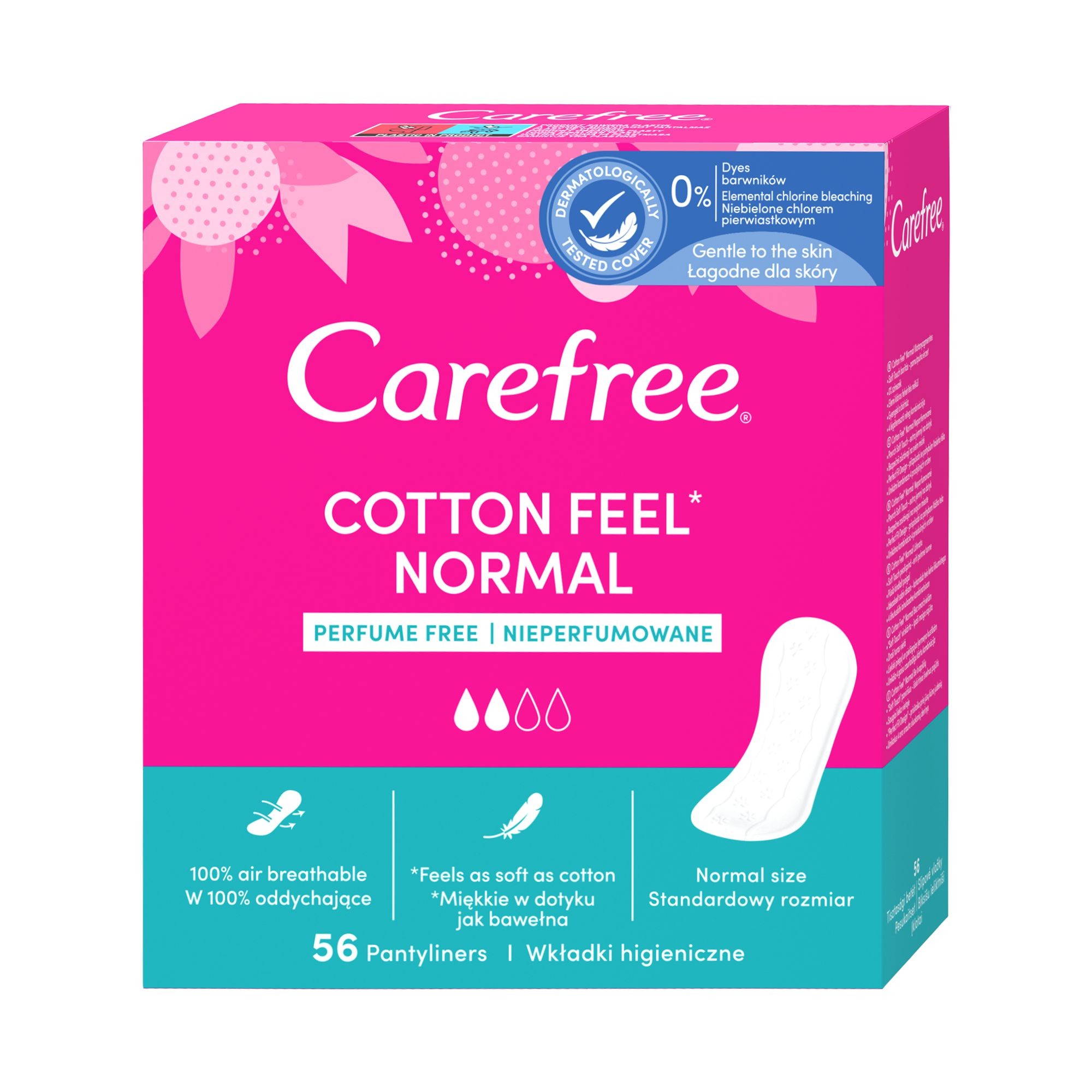 Drogerie a kosmetika - Slipové vložky Carefree® Cotton Feel* Normal neparfemované