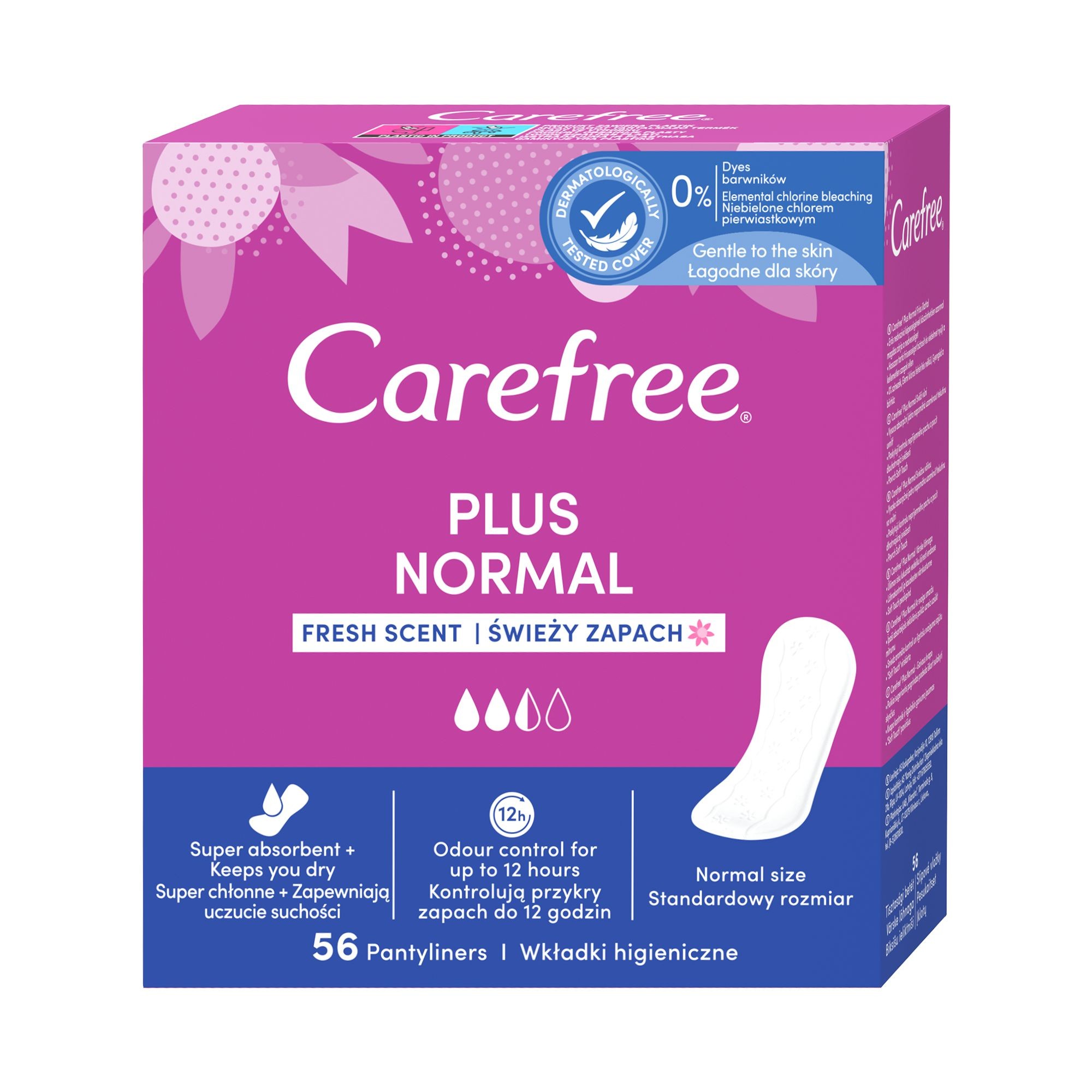 Drogerie a kosmetika - Slipové vložky Carefree® Plus Normal se svěží vůní