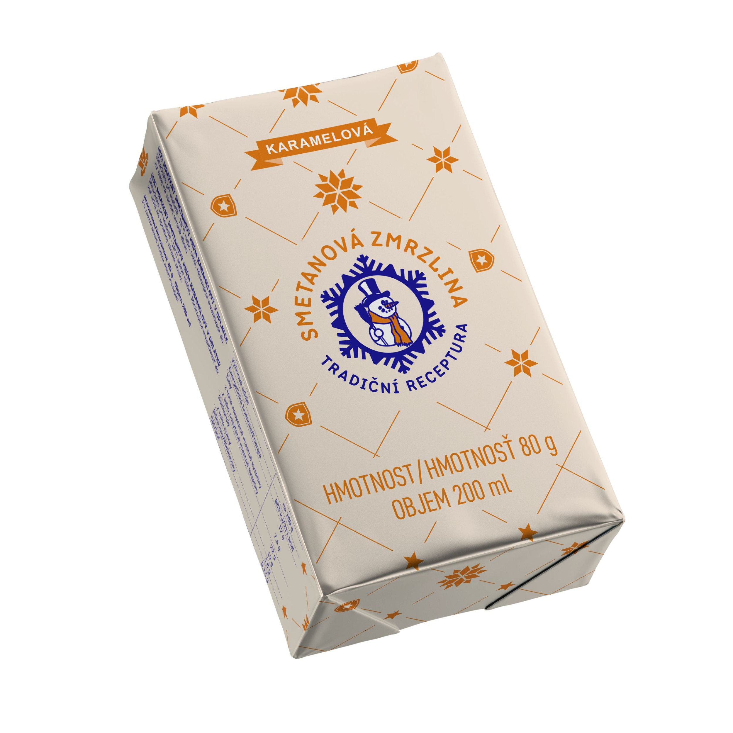 Mražené potraviny - Smetanová zmrzlina karamelová 200 ml