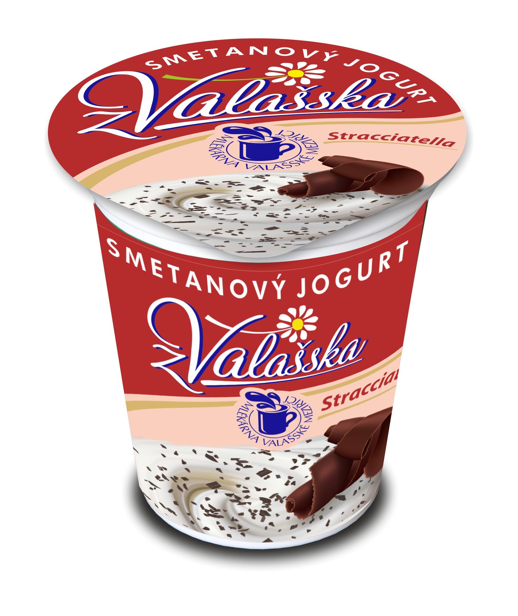 Mléčné a chlazené - Smetanový jogurt z Valašska Stracciatella 8% 150g