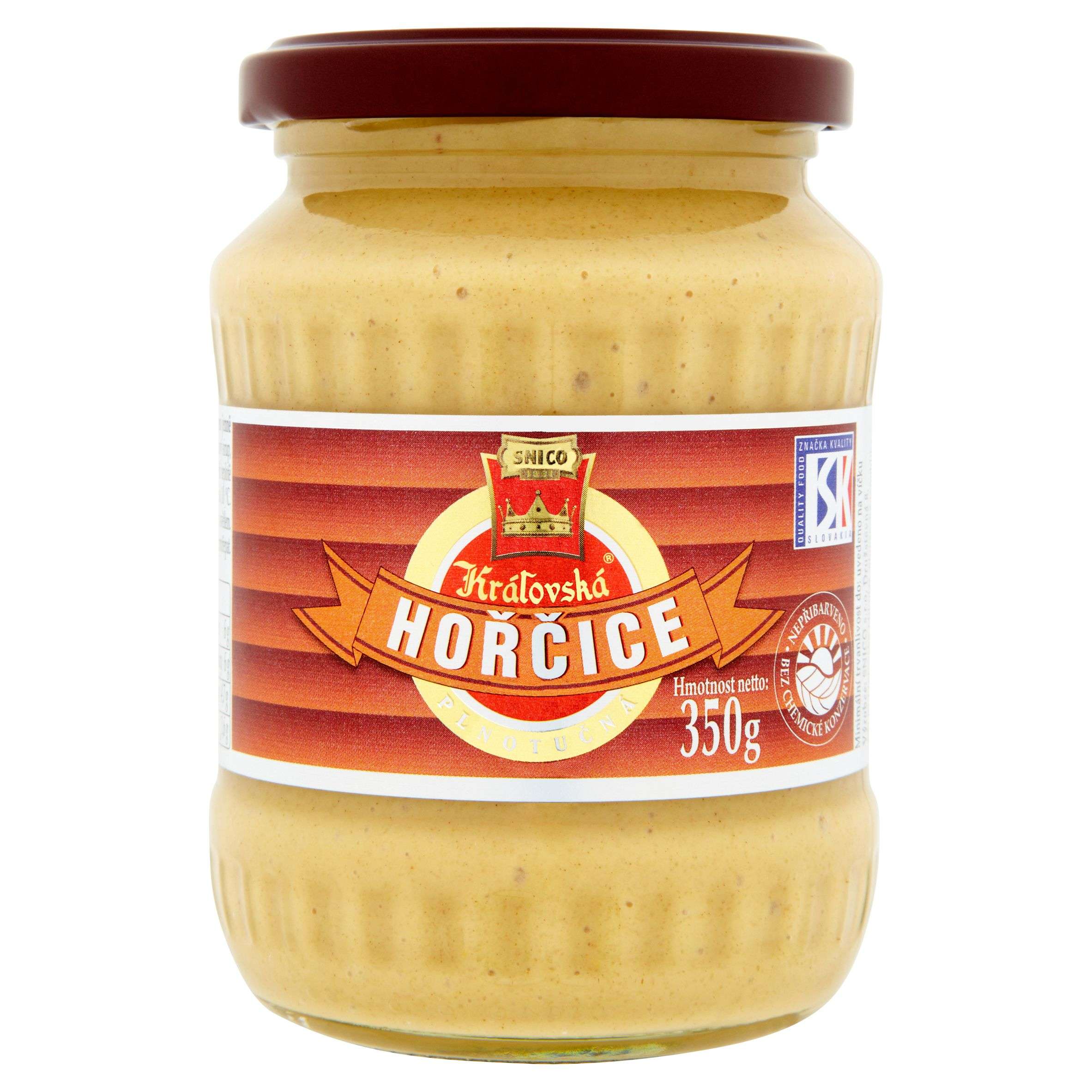 Trvanlivé potraviny - Snico Královská hořčice plnotučná 350 g