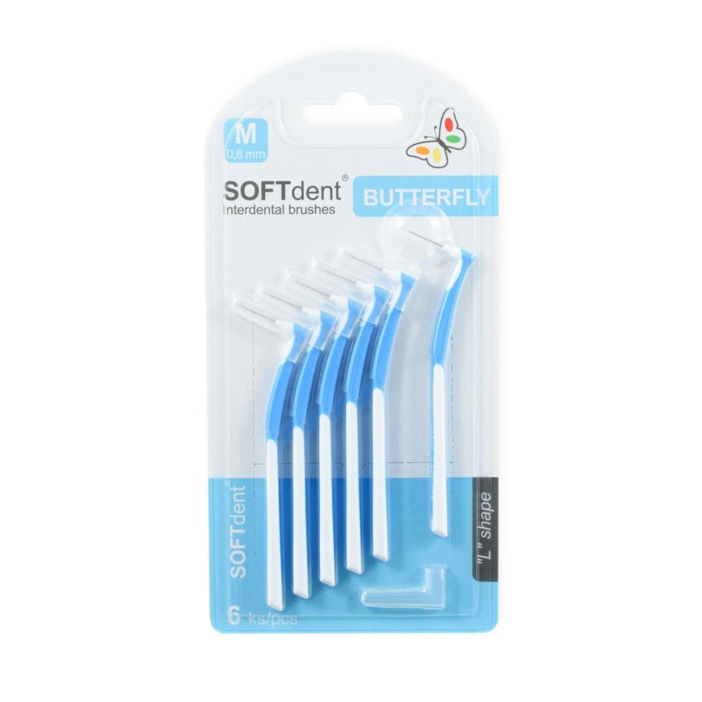Drogerie a kosmetika - Soft Dent mezizubní kartáčky M 0,6mm 6 ks