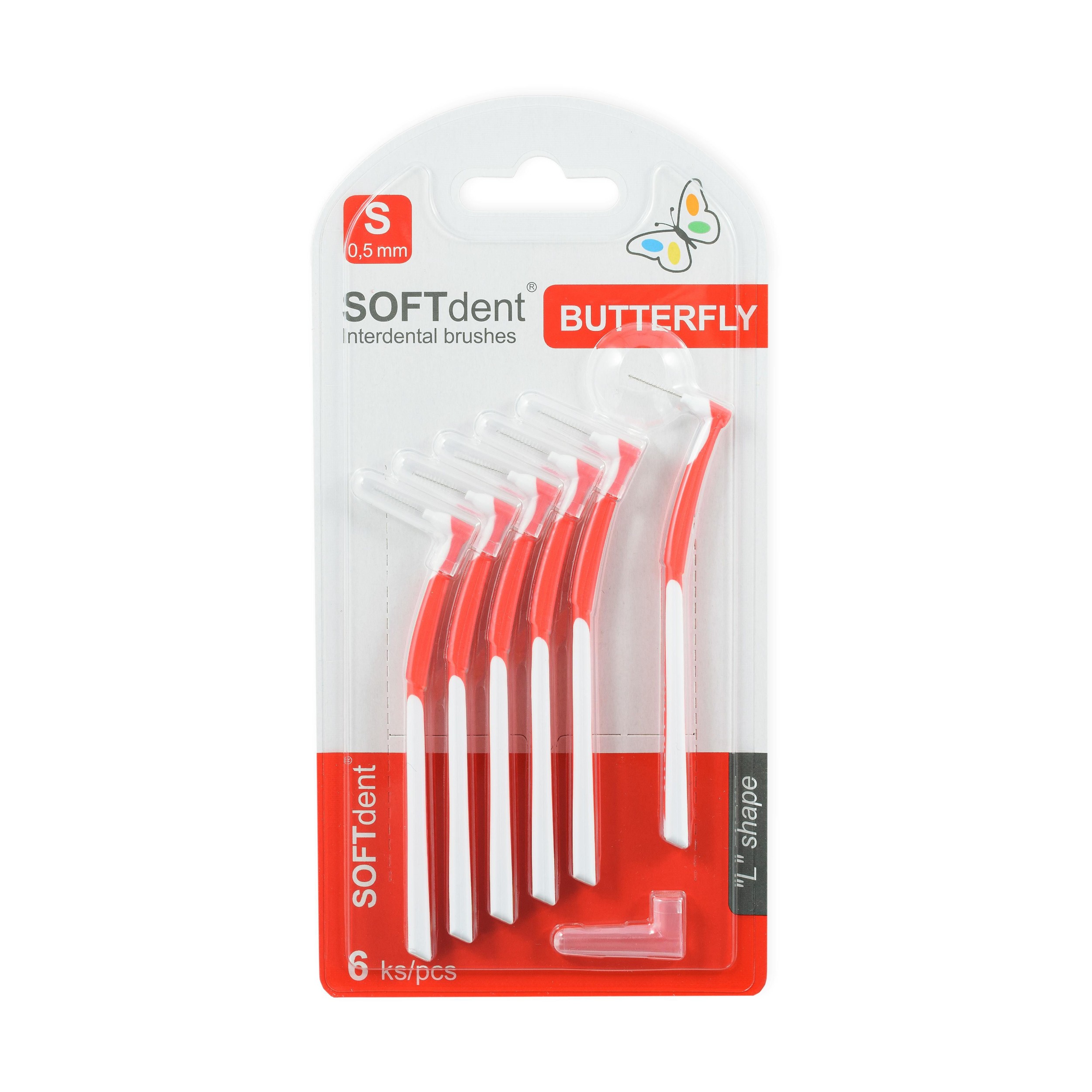 Drogerie a kosmetika - Soft Dent mezizubní kartáčky S 0,5mm 6 ks