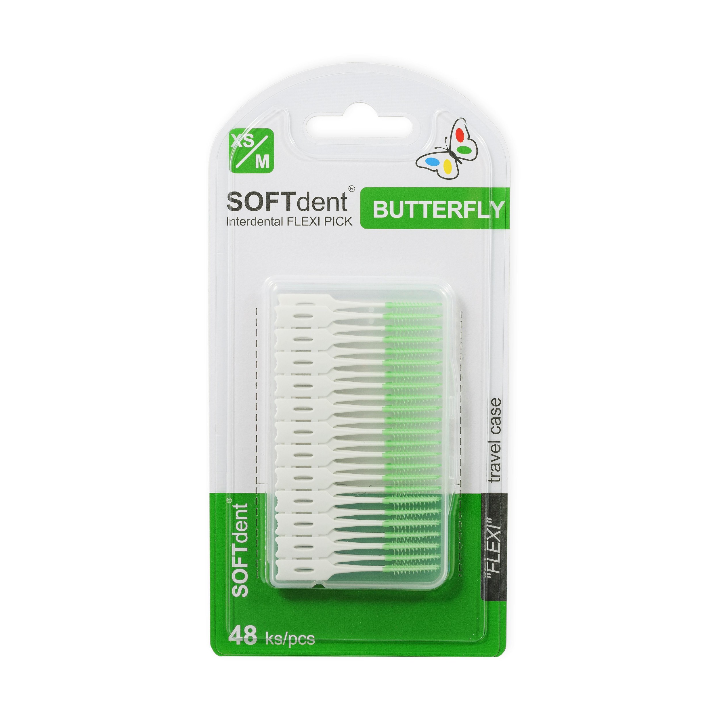 Drogerie a kosmetika - SOFTdent Butterfly Flexi pick 48 ks