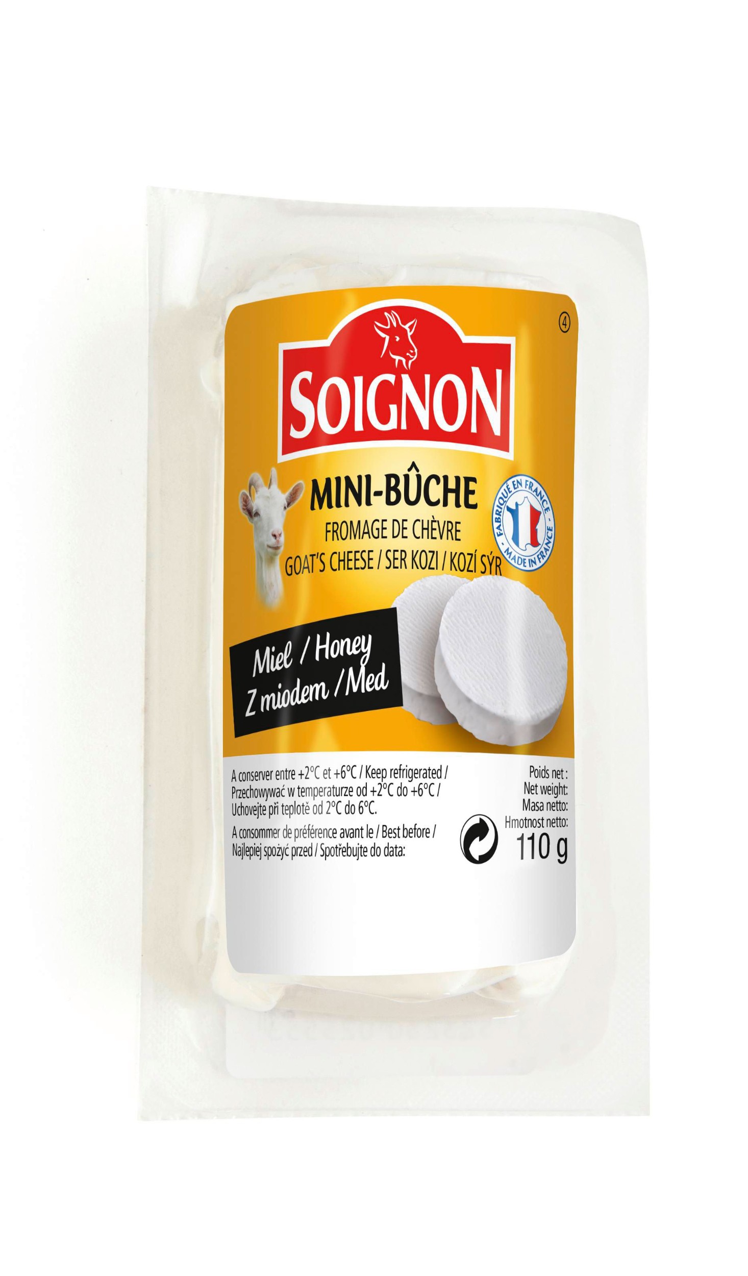 Mléčné a chlazené - Soignon Mini Buche s medem 110g