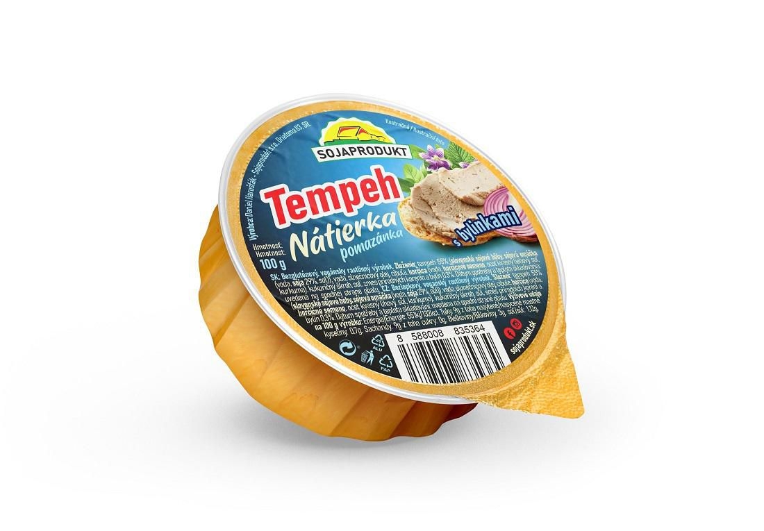 Zdravý svět - Sojaprodukt Tempeh pomazánka s bylinkami 100g