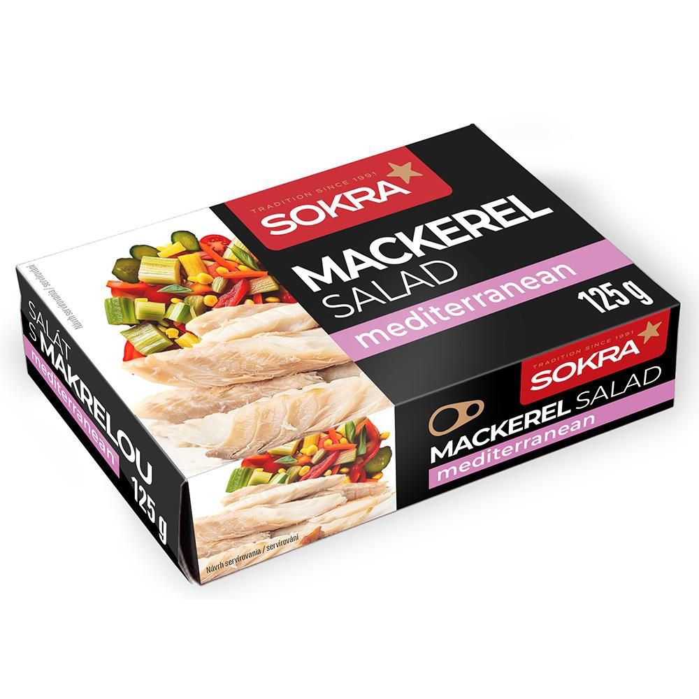 Trvanlivé potraviny - Sokra Salát s makrelou Mediterranean 125g