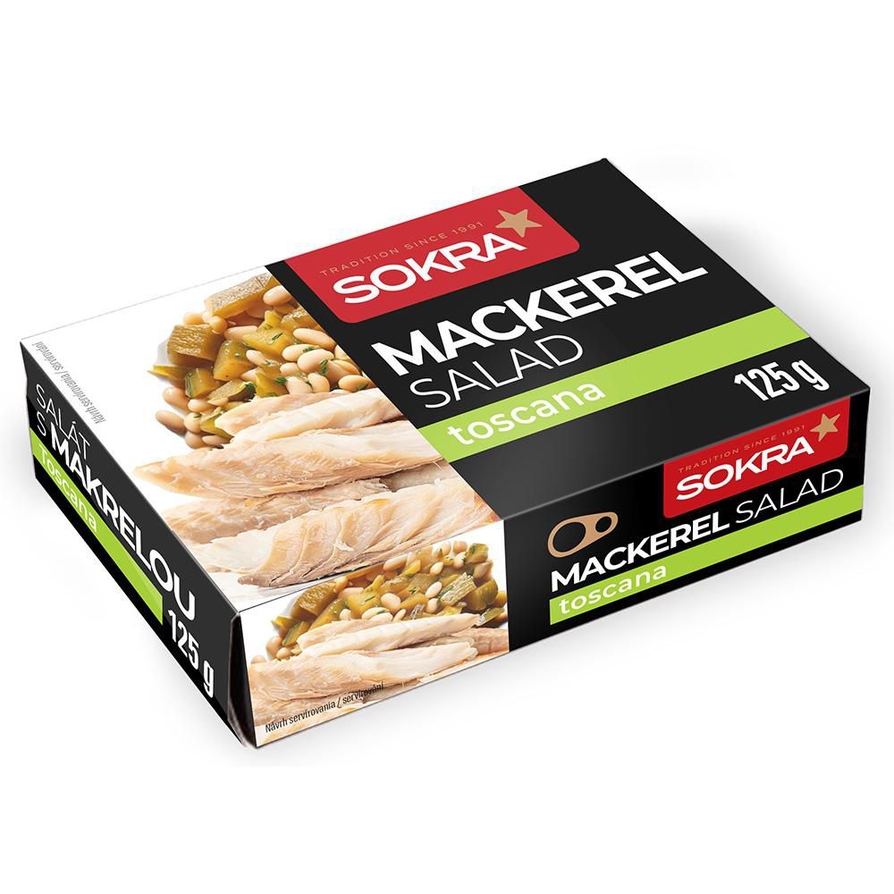 Trvanlivé potraviny - Sokra Salát s makrelou Toscana 125g