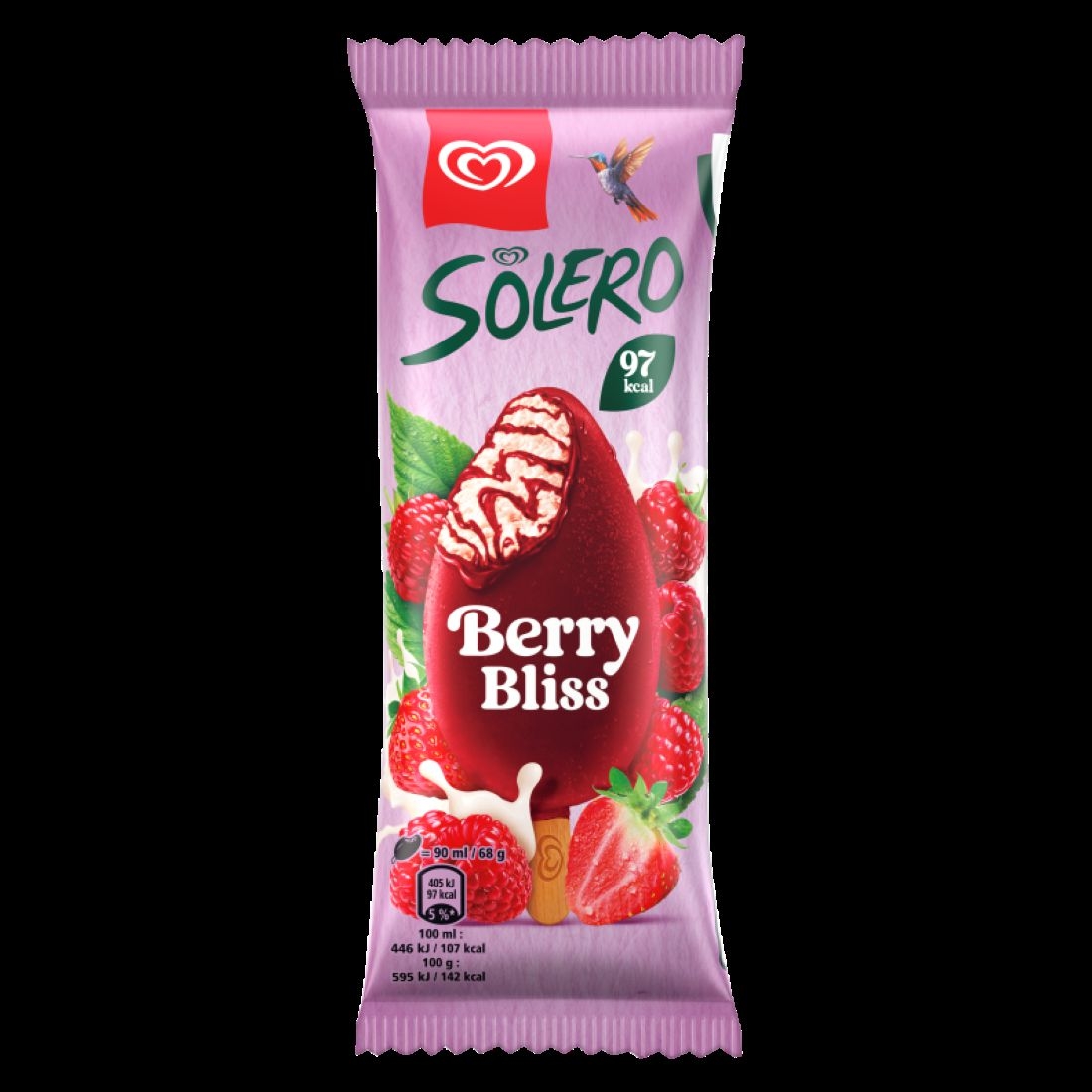 Mražené potraviny - Solero Berry Bliss zmrzlina 90ml