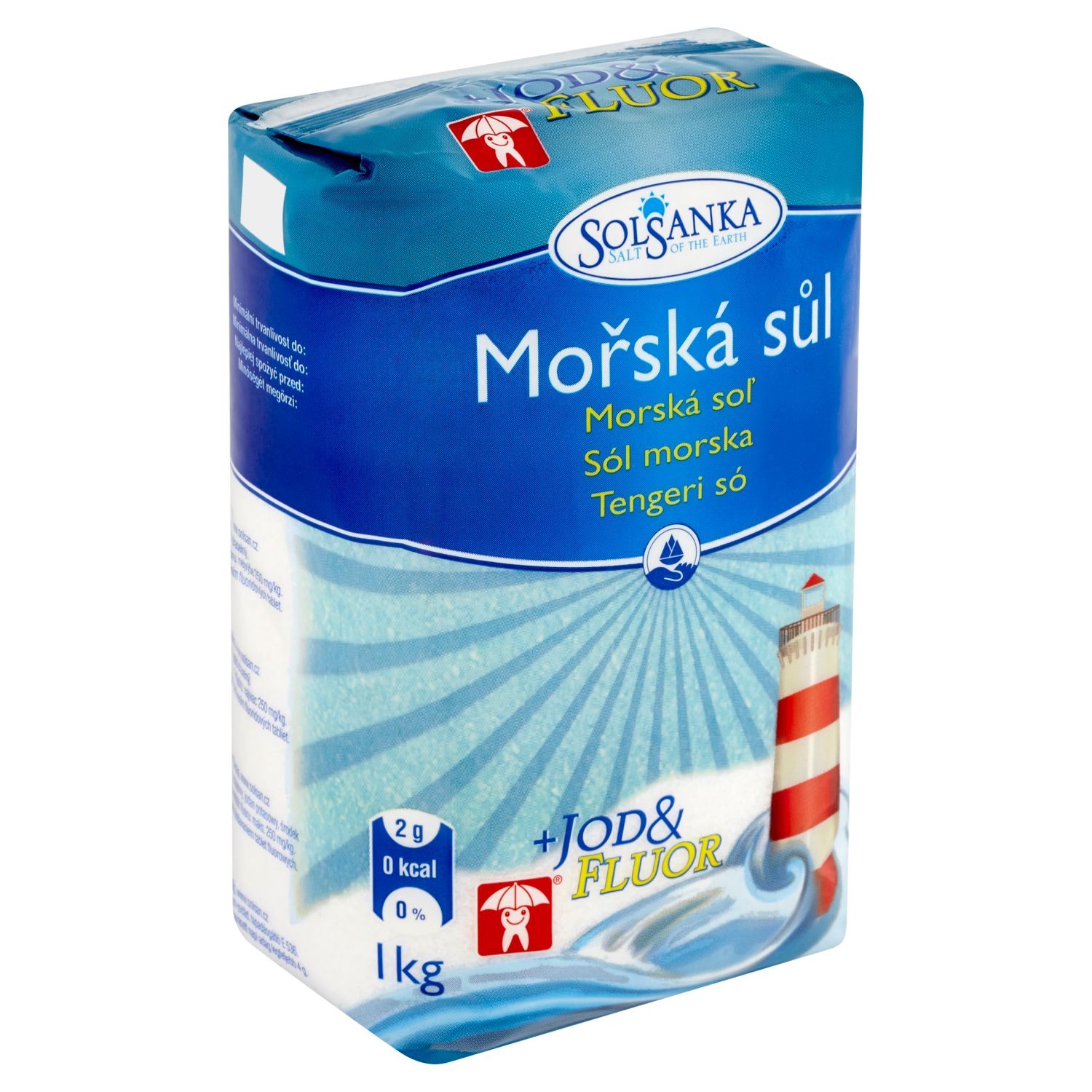 Trvanlivé potraviny - Solsanka Mořská sůl s jodem a fluorem 1 kg