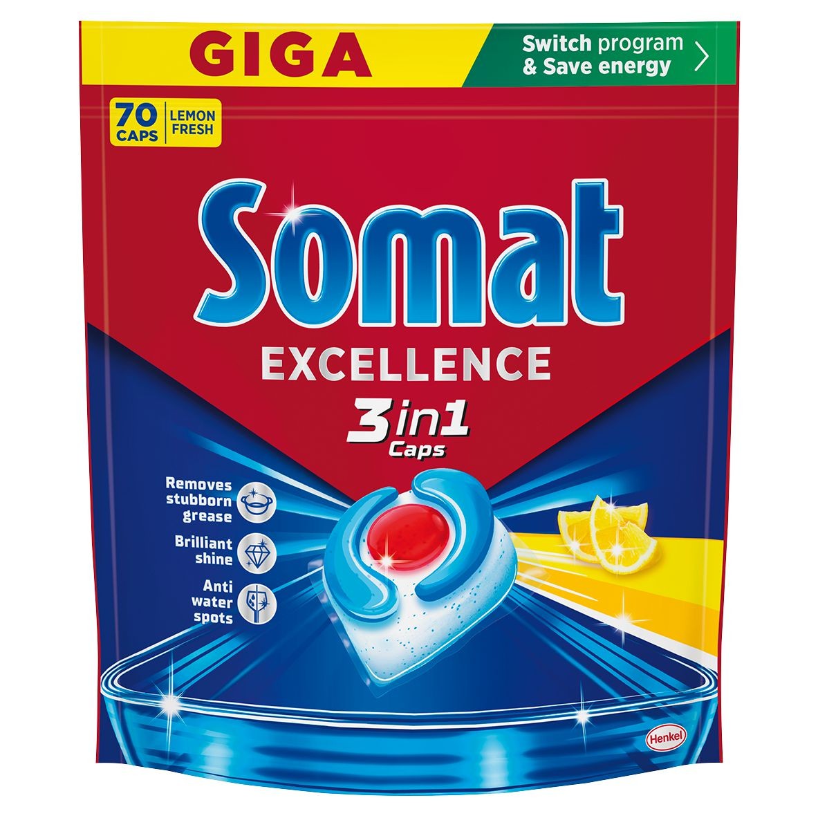 Drogerie a kosmetika - Somat 3IN1 Caps lemon 70ks