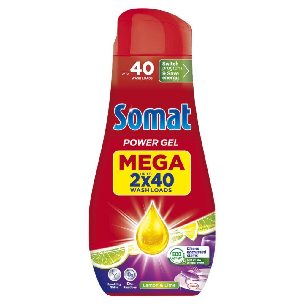 Drogerie a kosmetika - SOMAT All in One Gel Lemon & Lime 80 praní