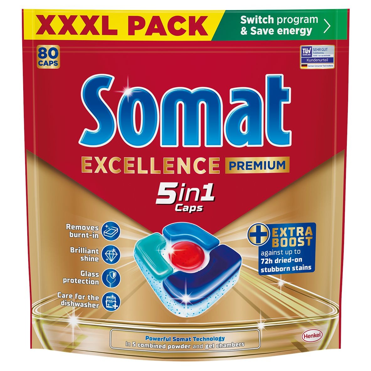 Drogerie a kosmetika - Somat Premium 5IN1 caps 80 praní