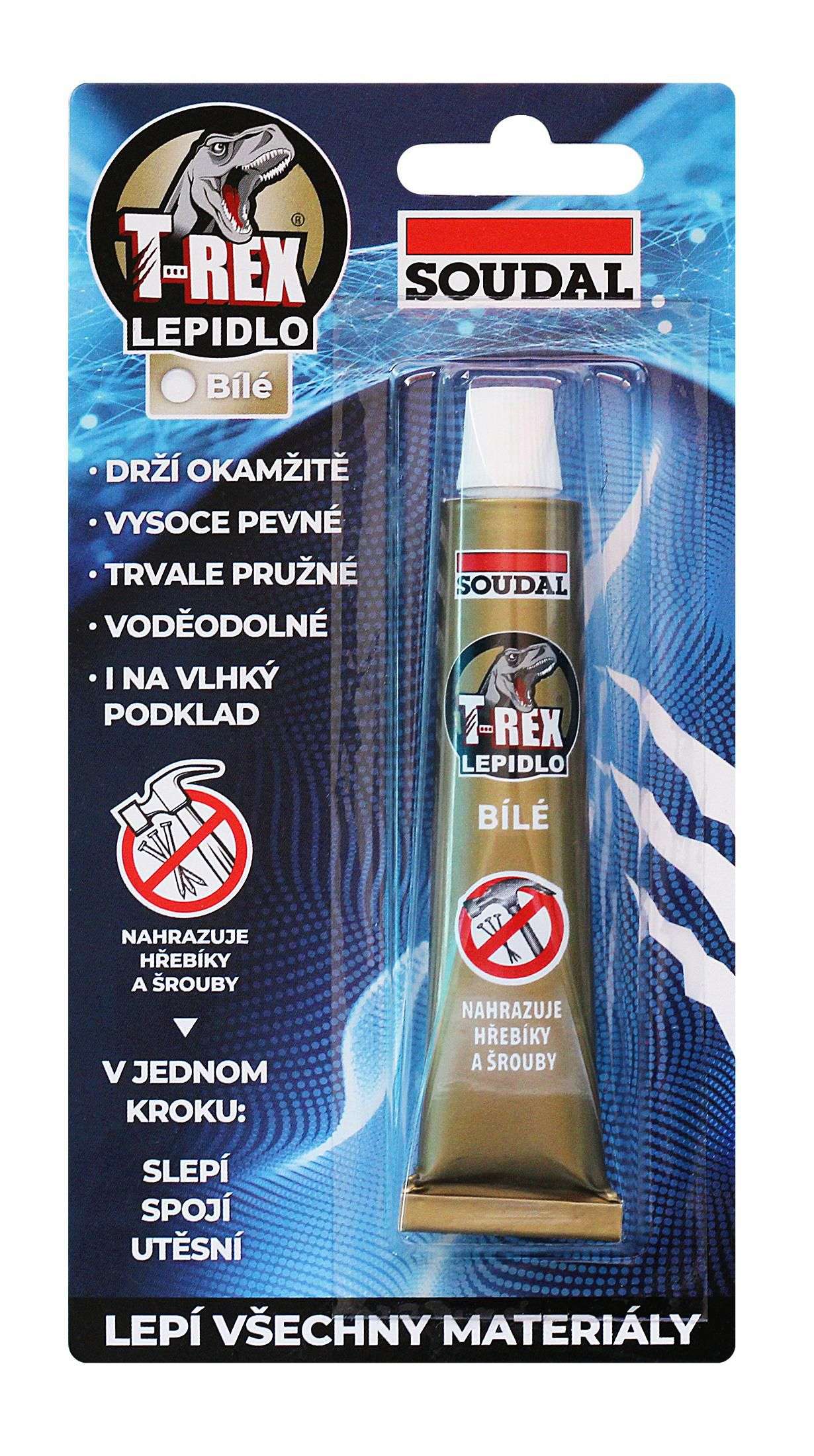 Domácnost a Zahrada - Soudal T-rex lepidlo bílé 25ml