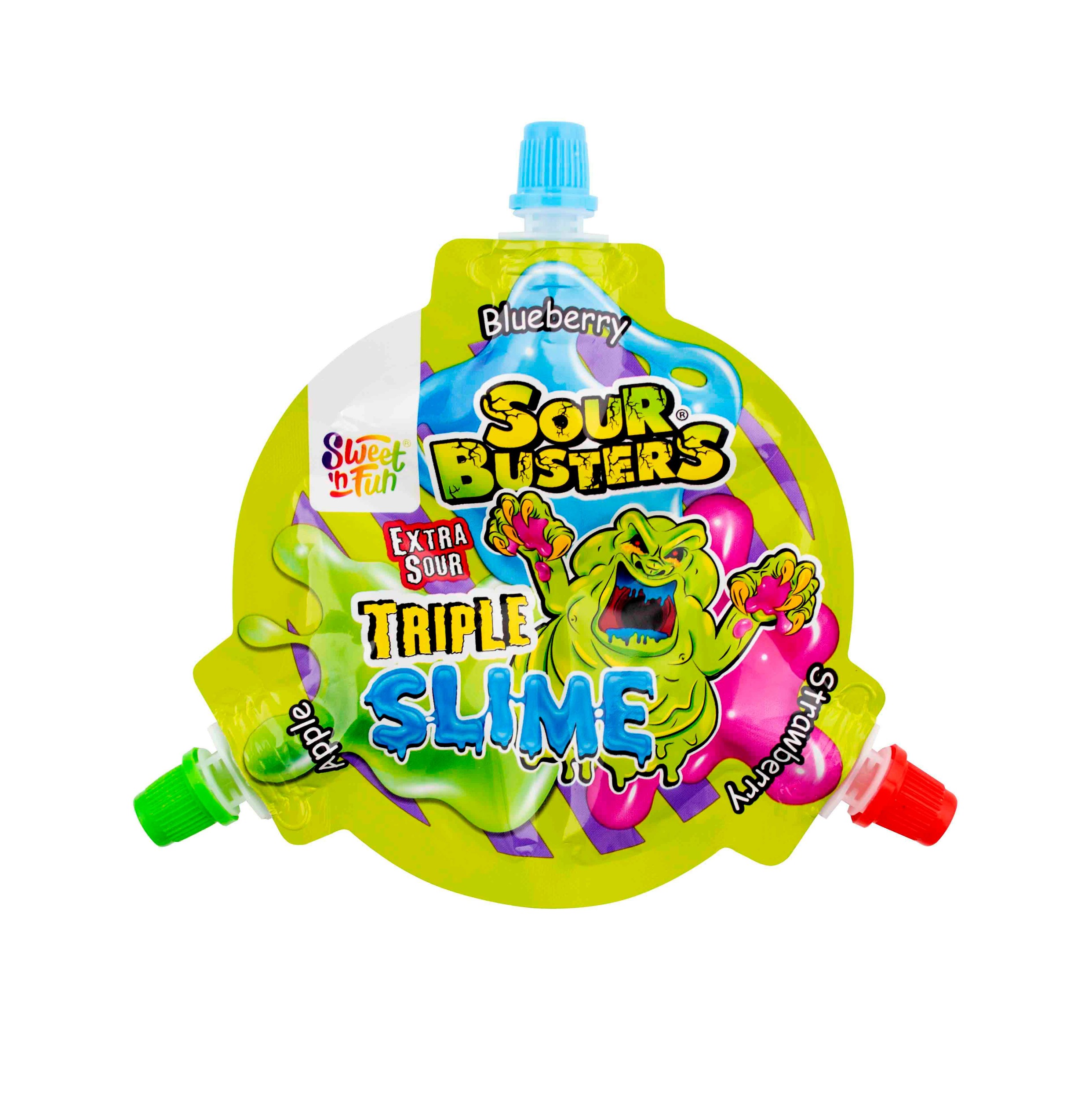 Trvanlivé potraviny - Sour Buster Triple Slime - kyselý sliz 3v1 45g
