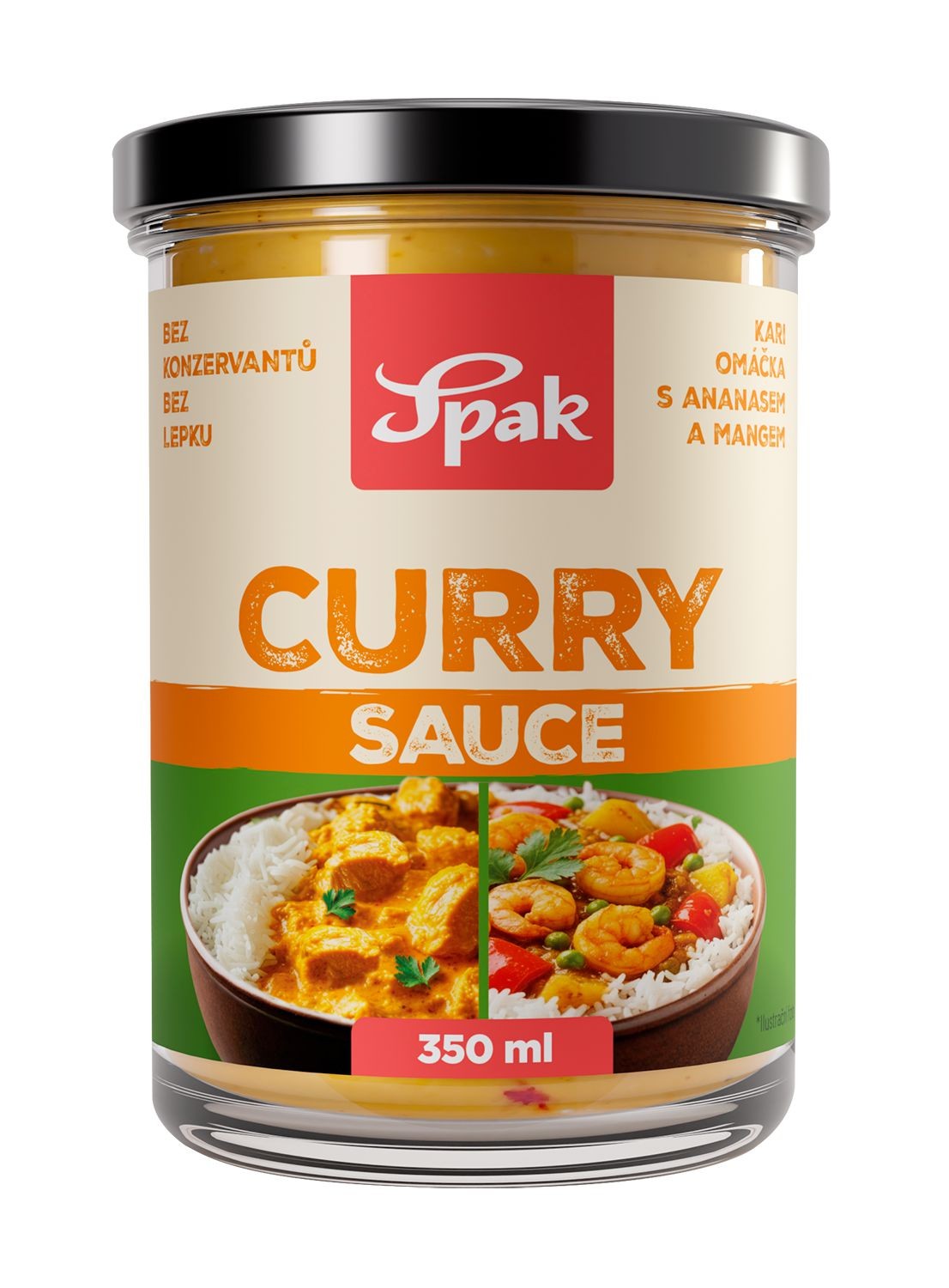 Trvanlivé potraviny - Spak omáčka Curry 350ml