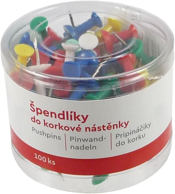 Domácnost a Zahrada - Špendlíky do korkové nástěnky 100kusů