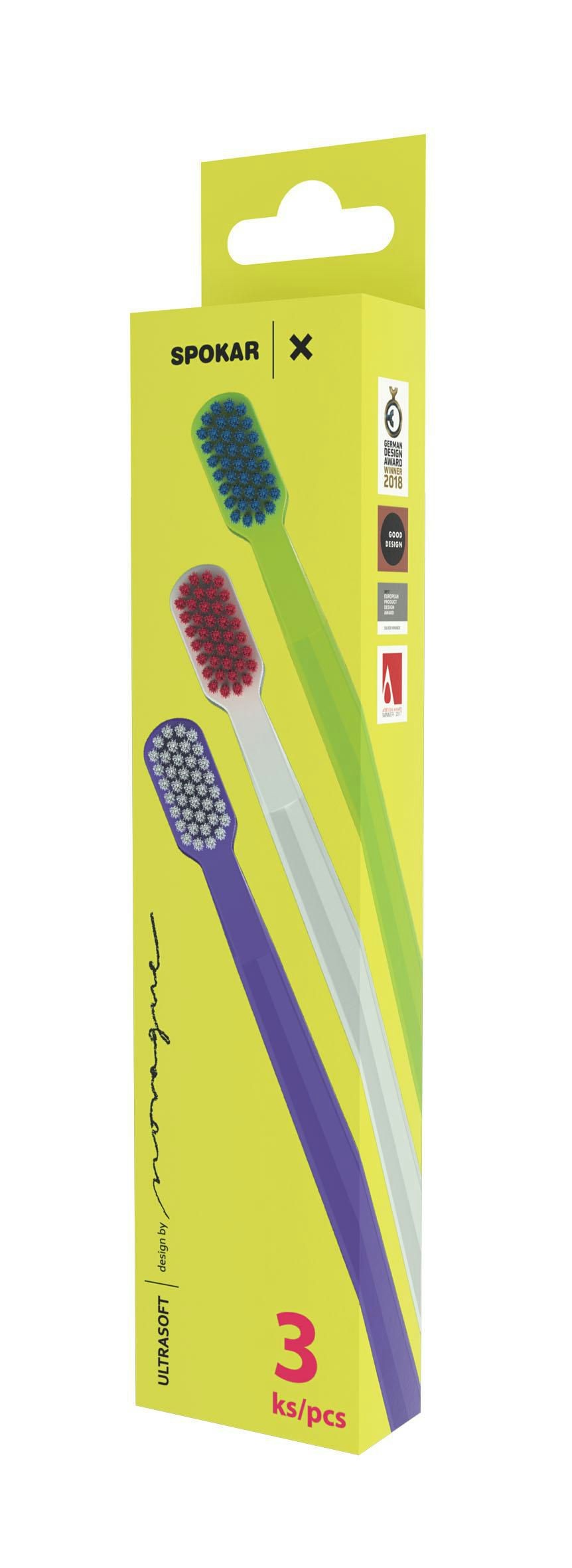 Drogerie a kosmetika - Spokar Zubní kartáček 3429 X Ultrasoft 3ks