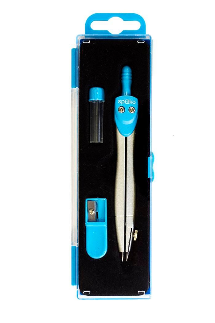 Domácnost a Zahrada - Spoko Kružítko školní s tuhou a ořezávátkem, mix barev