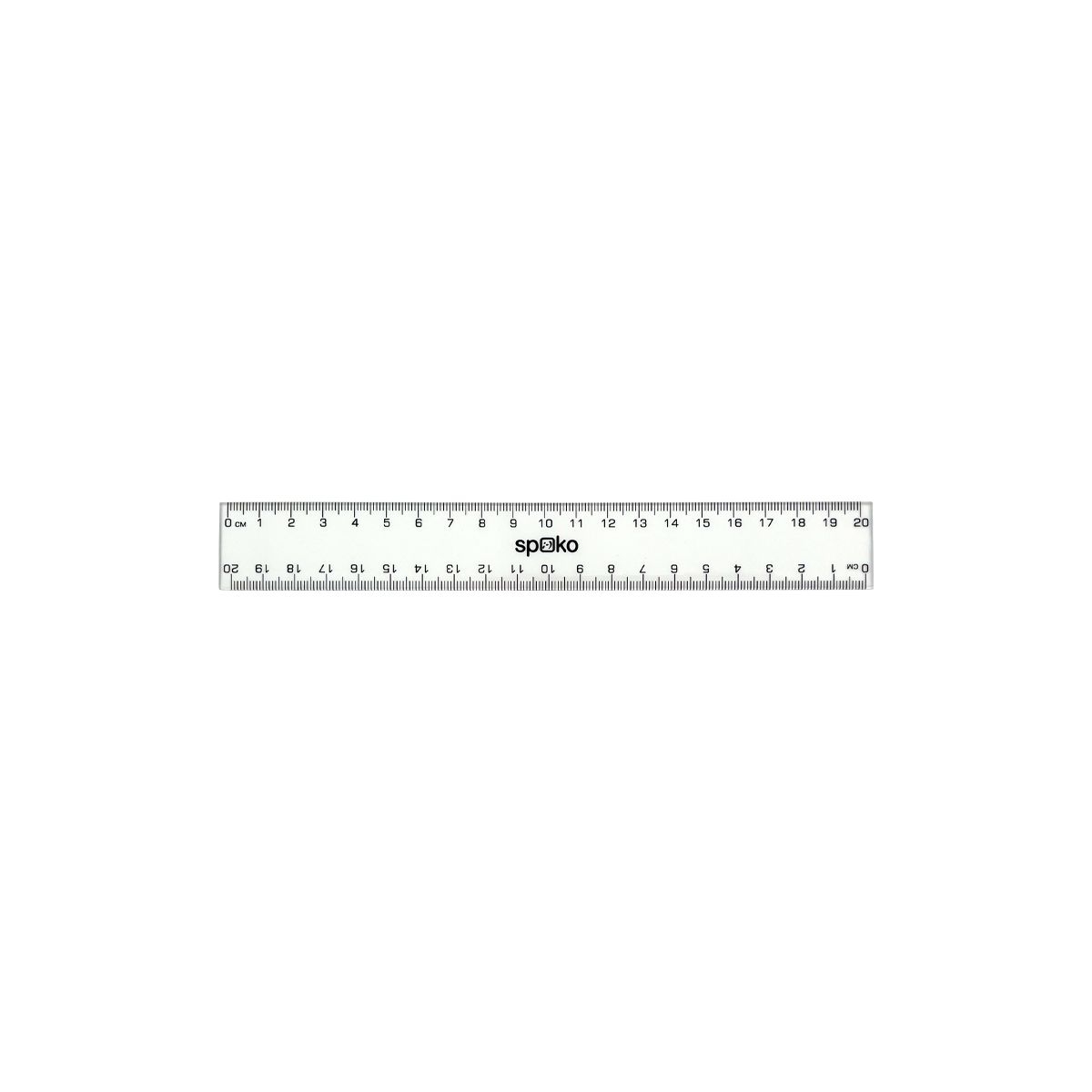 Domácnost a Zahrada - Spoko Pravítko 20 cm, transparentní