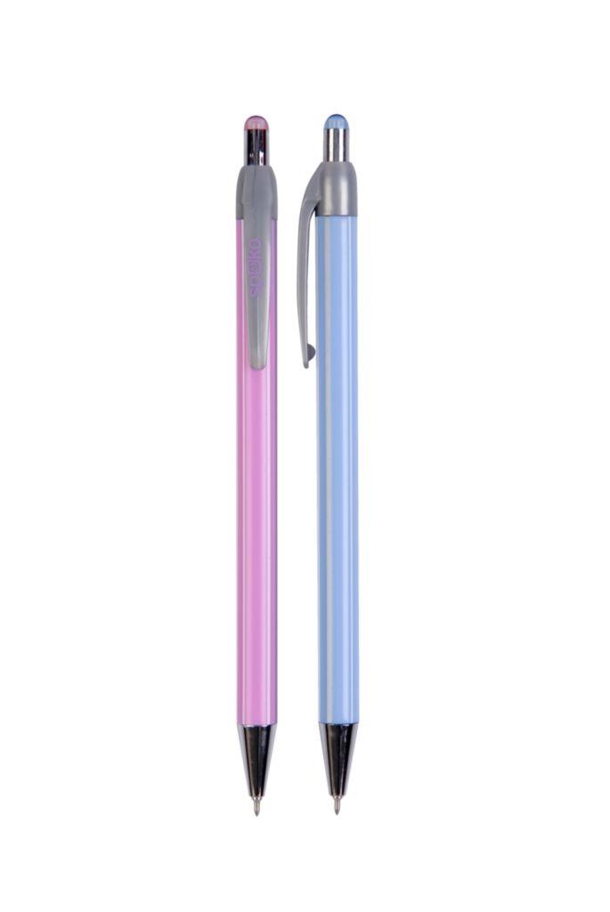 Domácnost a Zahrada - Spoko Stripes Kuličkové pero Needle Tip modrá náplň 2 ks
