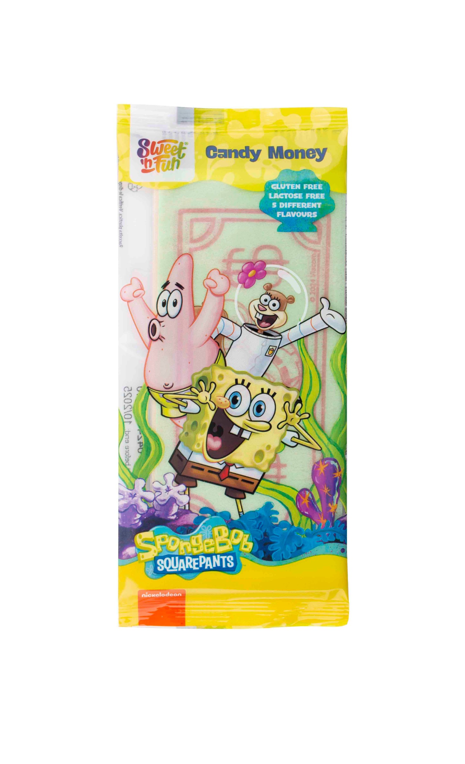 Trvanlivé potraviny - Sponge Bob candy money – jedlé dolarové bankovky 10g