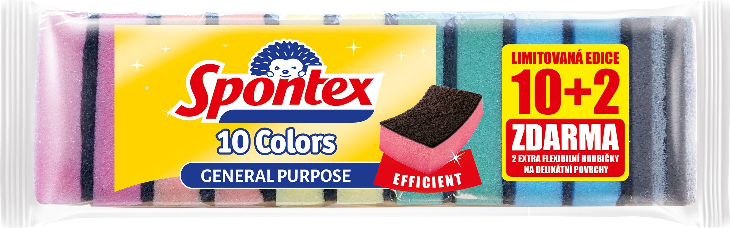 Drogerie a kosmetika - Spontex Colors houbičky LE 10+2 ks