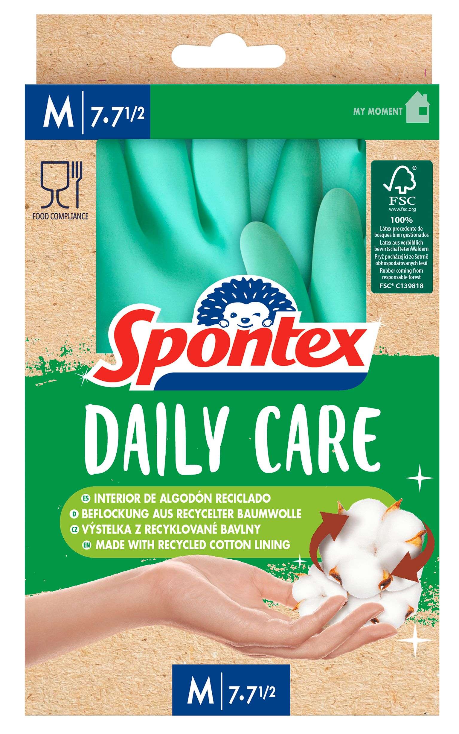 Drogerie a kosmetika - Spontex Daily care rukavice vel. M