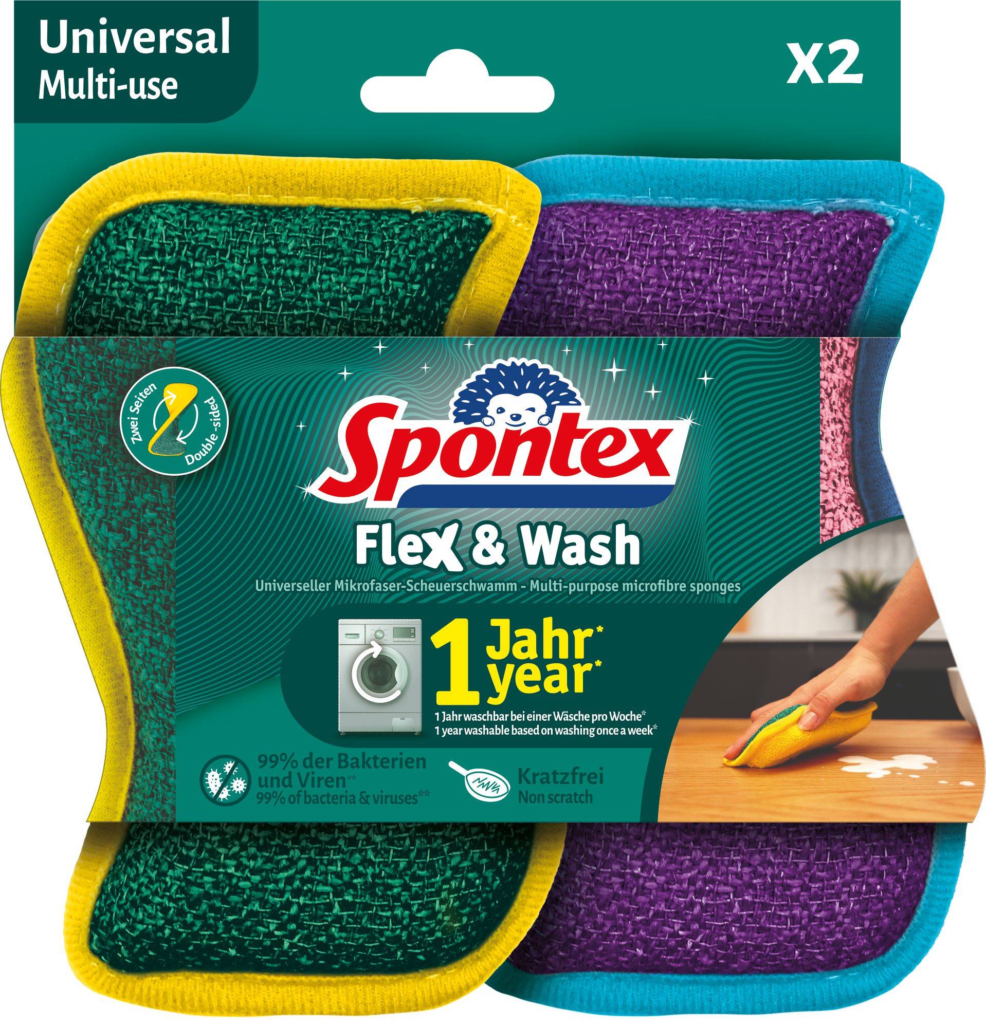 Domácnost a Zahrada - Spontex Flex&Wash Multi-use 2 ks