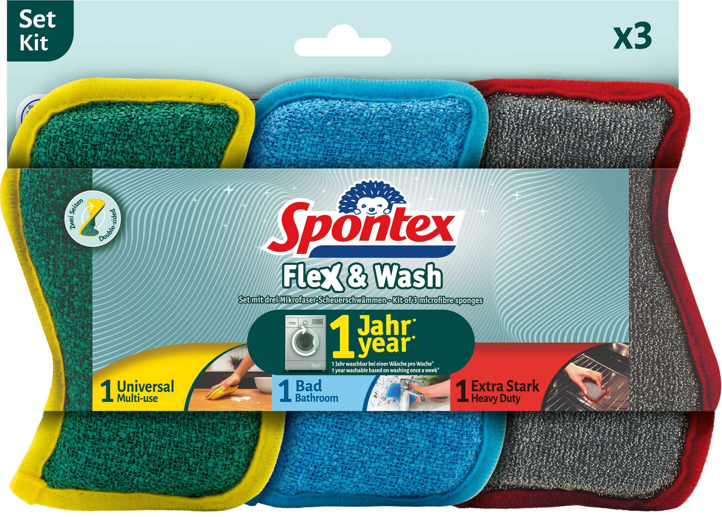 Domácnost a Zahrada - Spontex Flex&Wash SET 3 ks