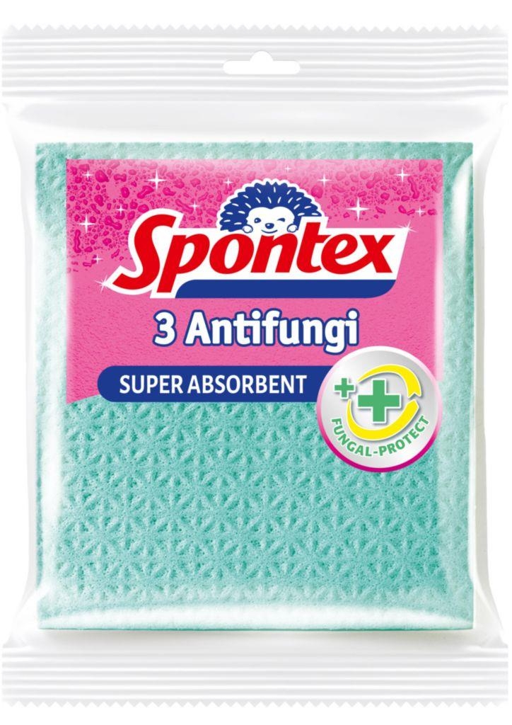 Drogerie a kosmetika - Spontex Houbová utěrka Antifungi 3ks