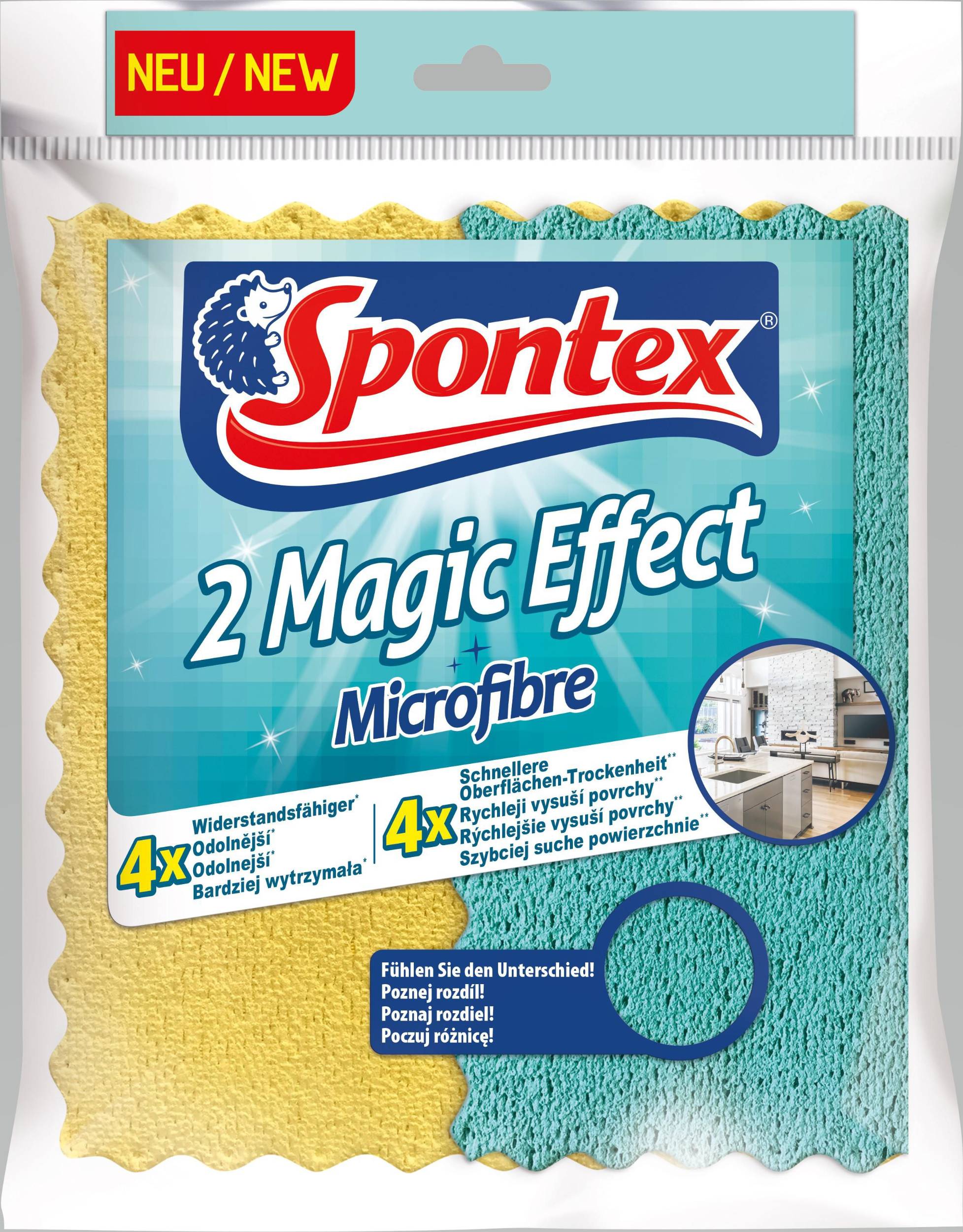 Drogerie a kosmetika - Spontex Magic Effect utěrka z mikrovlákna 2ks