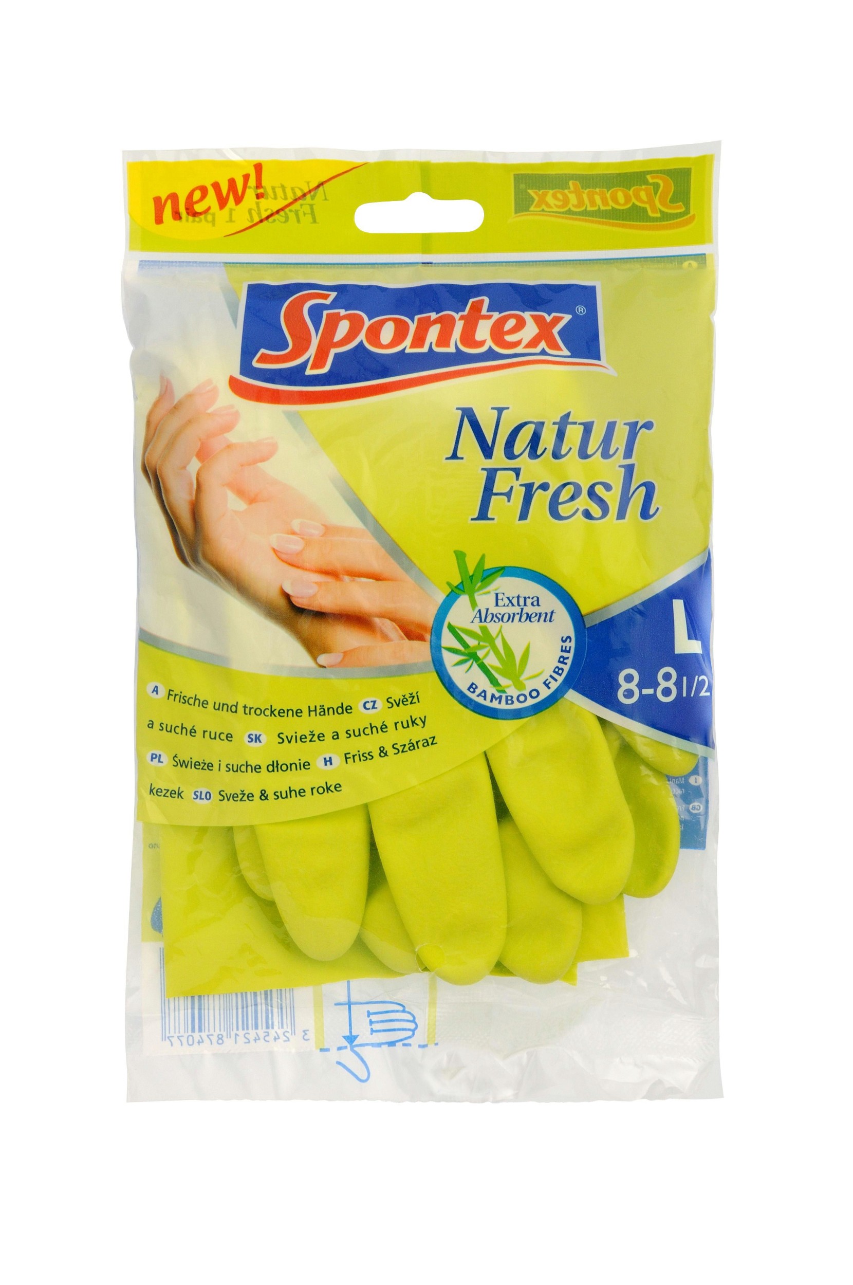 Drogerie a kosmetika - Spontex Natur fresh rukavice 1 pár