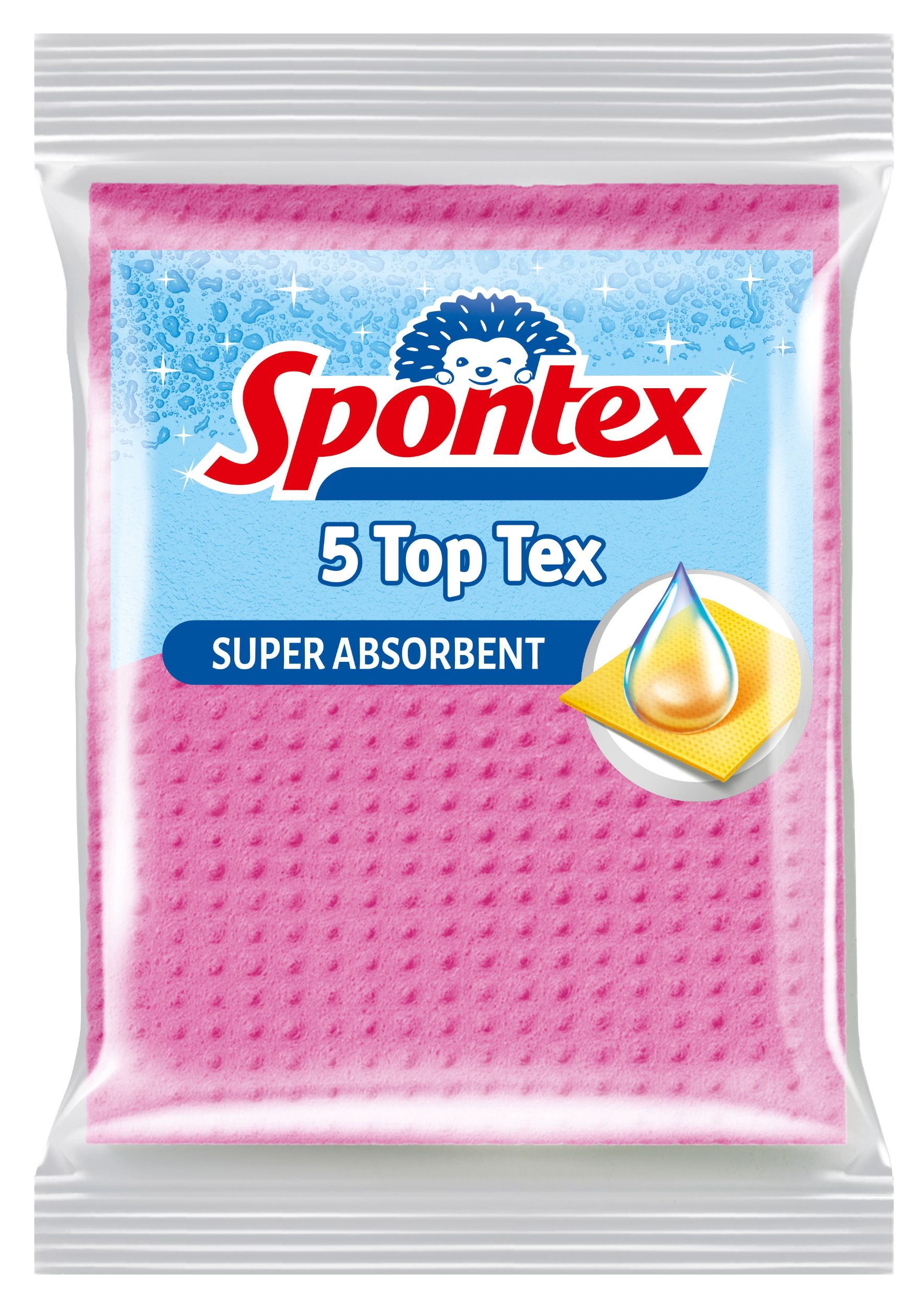 Drogerie a kosmetika - Spontex TOP TEX houbové utěrky 5ks