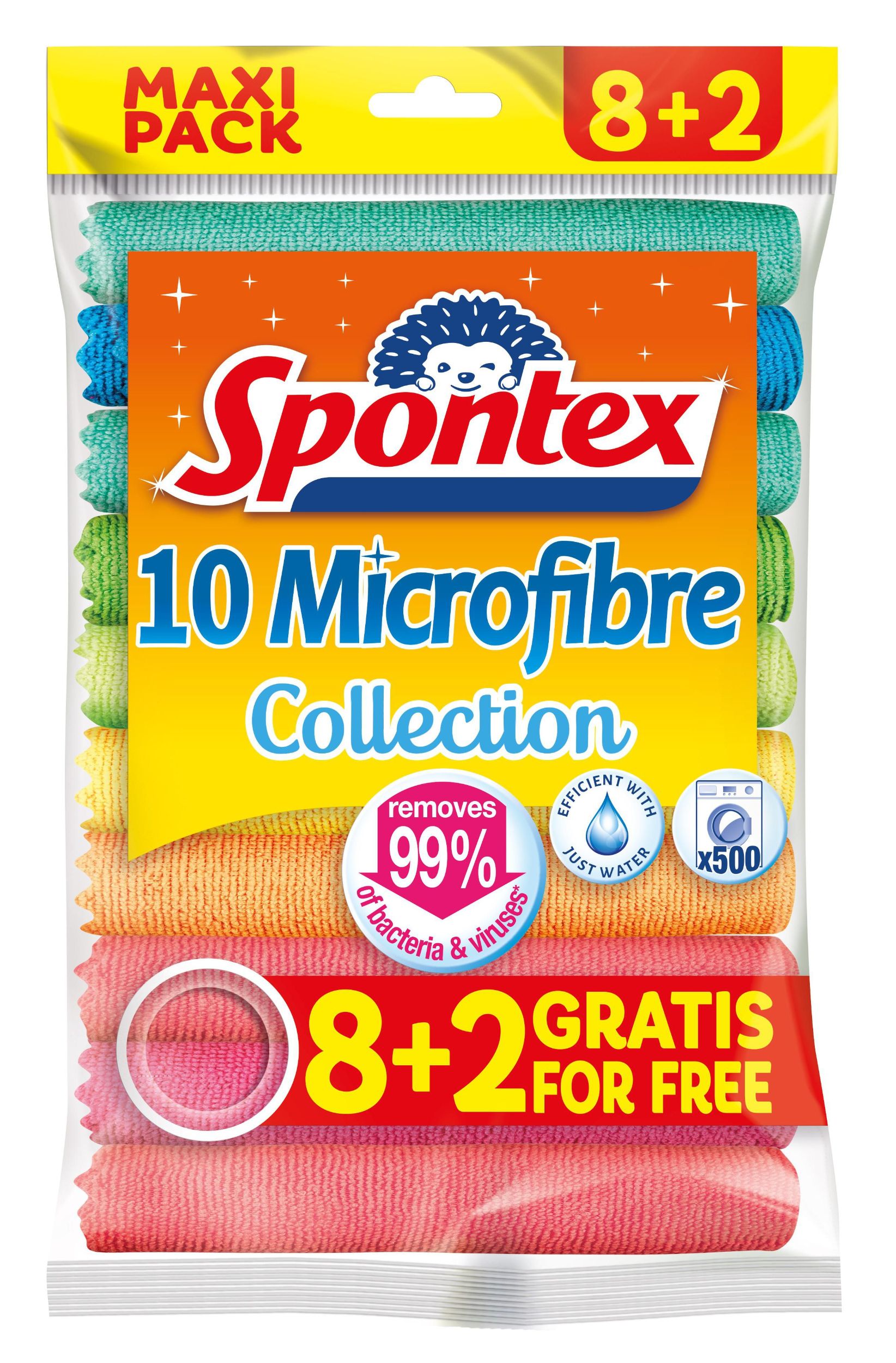 Drogerie a kosmetika - Spontex utěrka z mikrovlákna 8+2