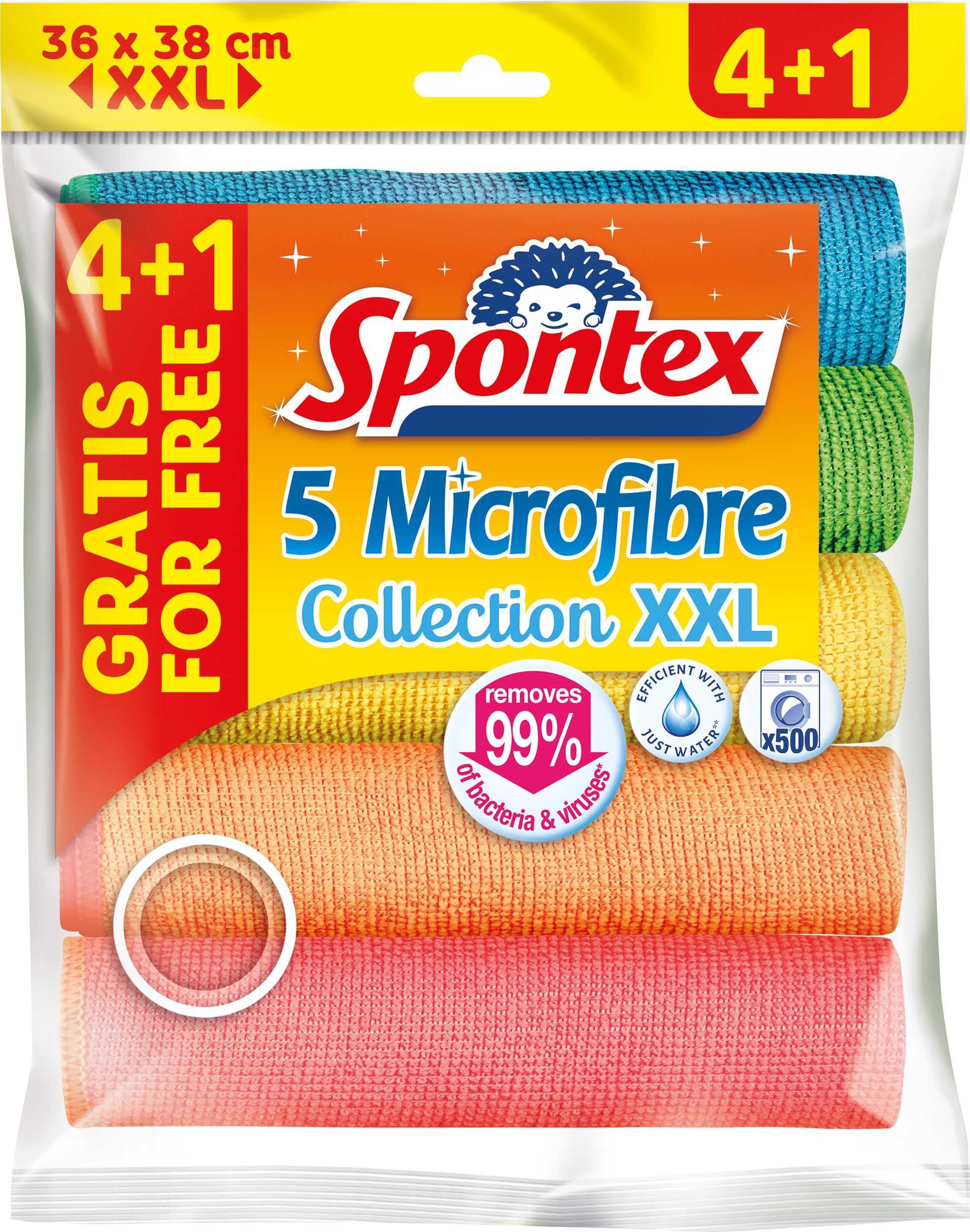 Drogerie a kosmetika - Spontex Utěrka z mikrovlákna XXL 4+1 ks